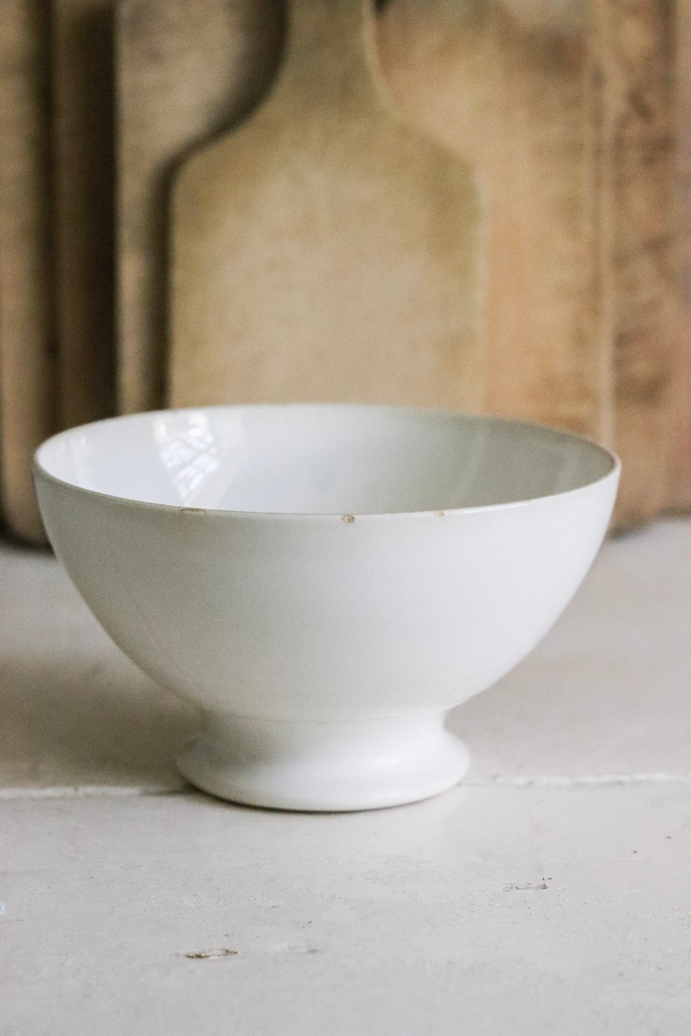 Antique French Ironstone Café Bowl