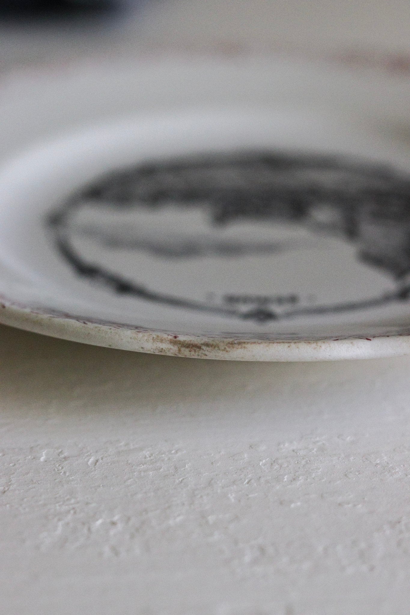 Antique French Transferware Plate - Semur