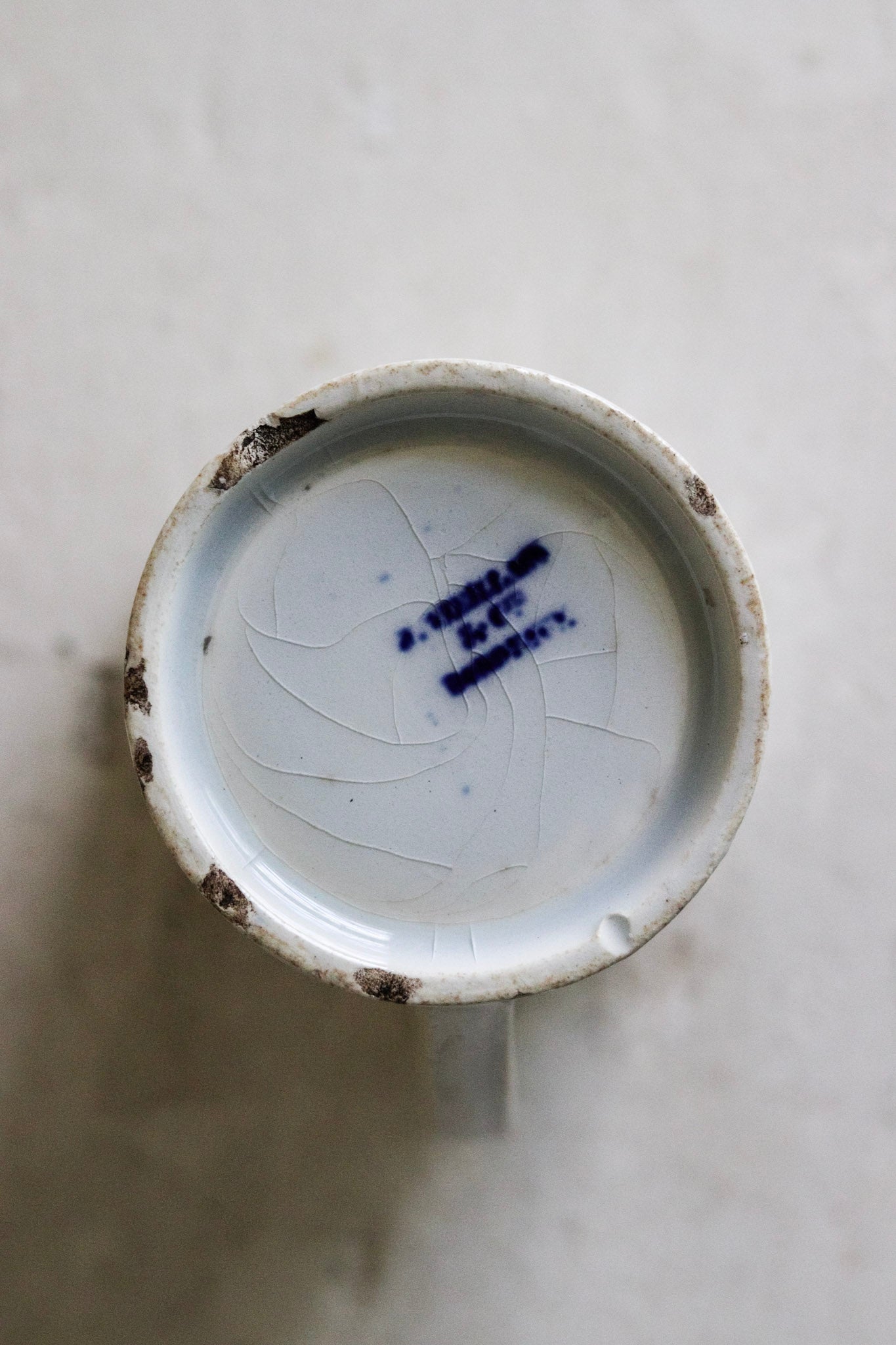 Antique French Ironstone Espresso Cup