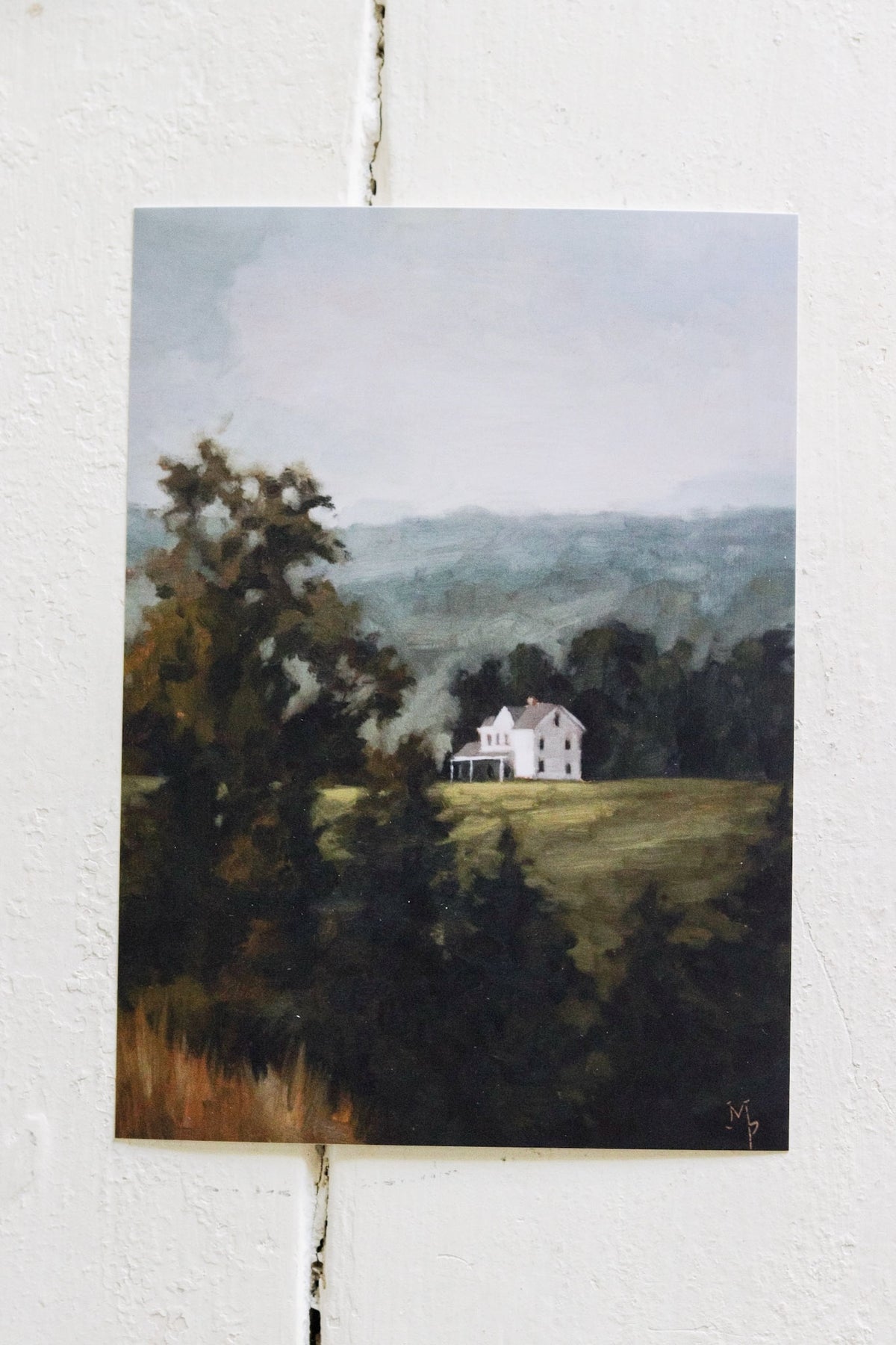 Farmhouse On A Hill Print