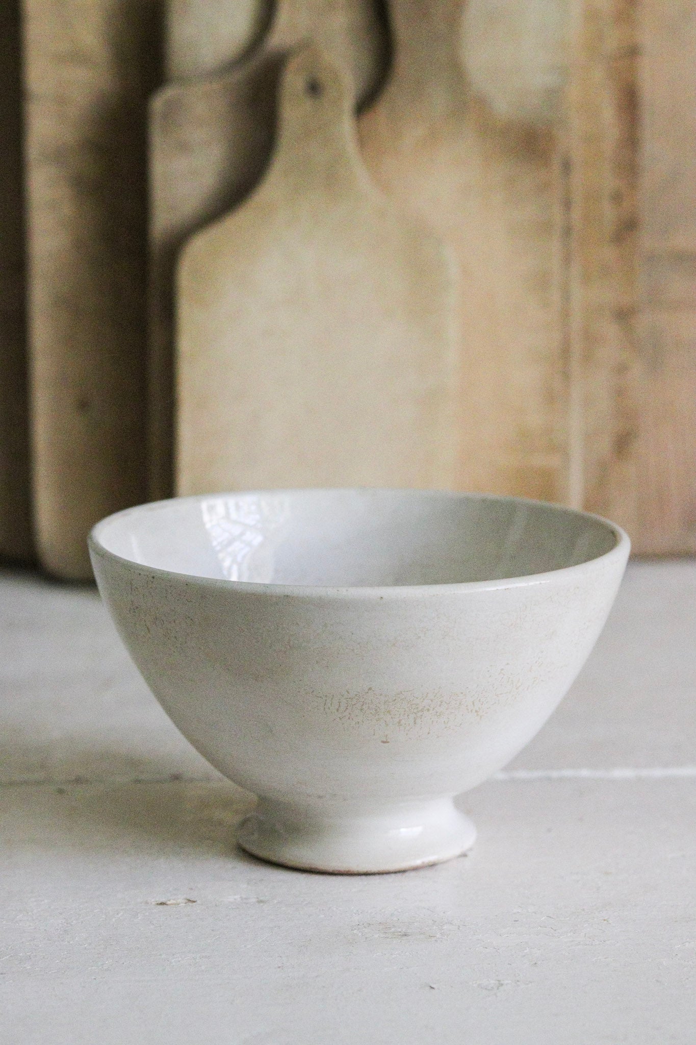 Antique French Ironstone Café Bowl