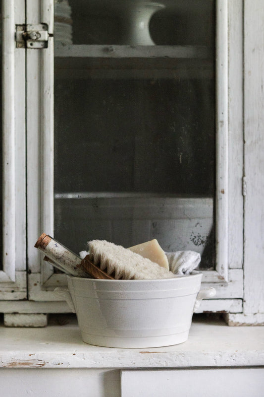 Antique French Ironstone Divided Basin