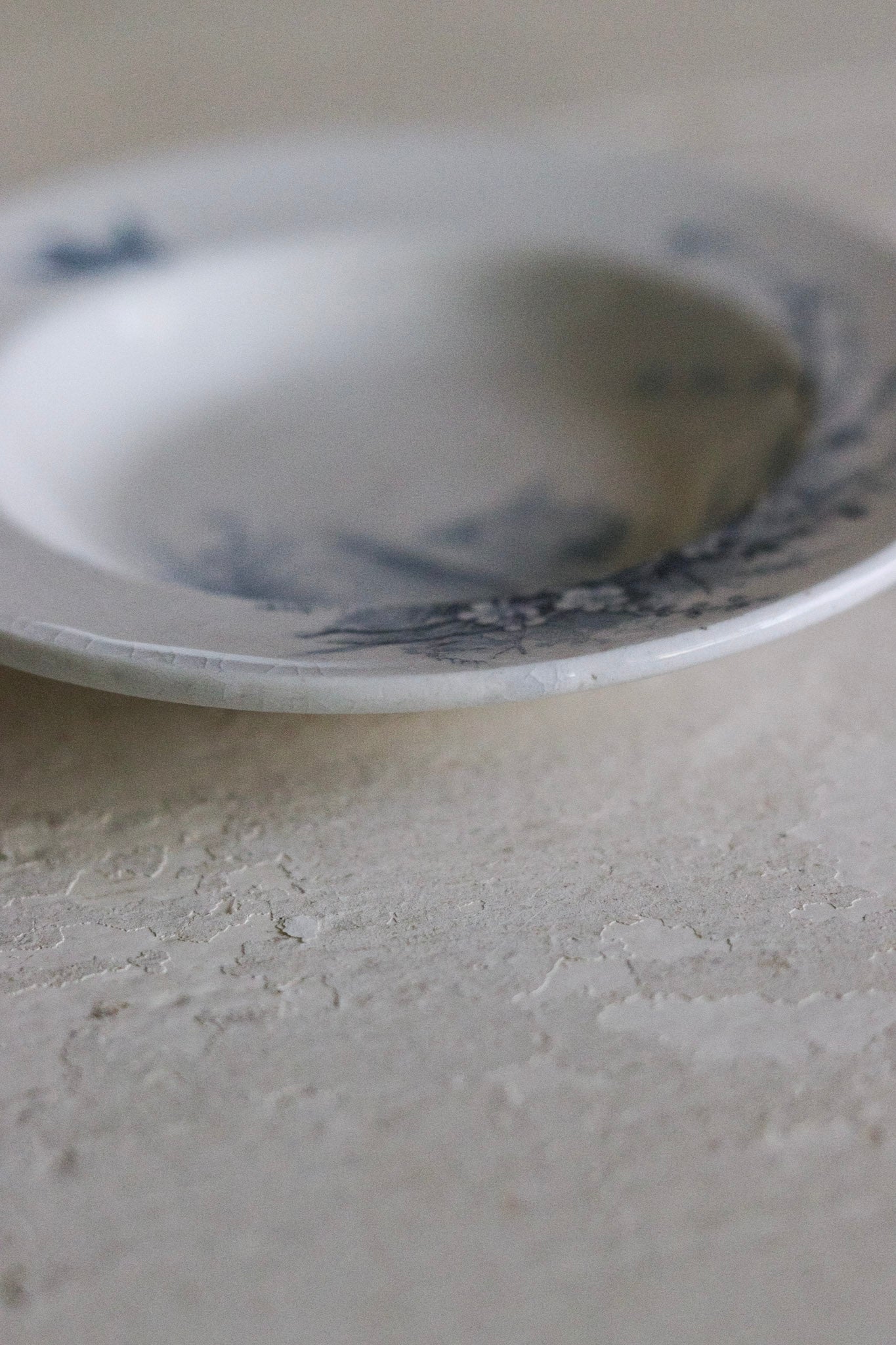 Set of Antique French Dînette Set Transferware Shallow Bowls No. 1