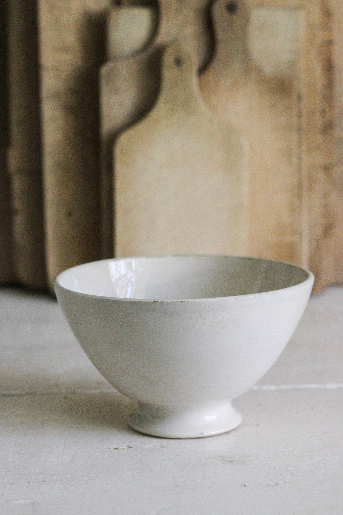 Antique French Ironstone Café Bowl