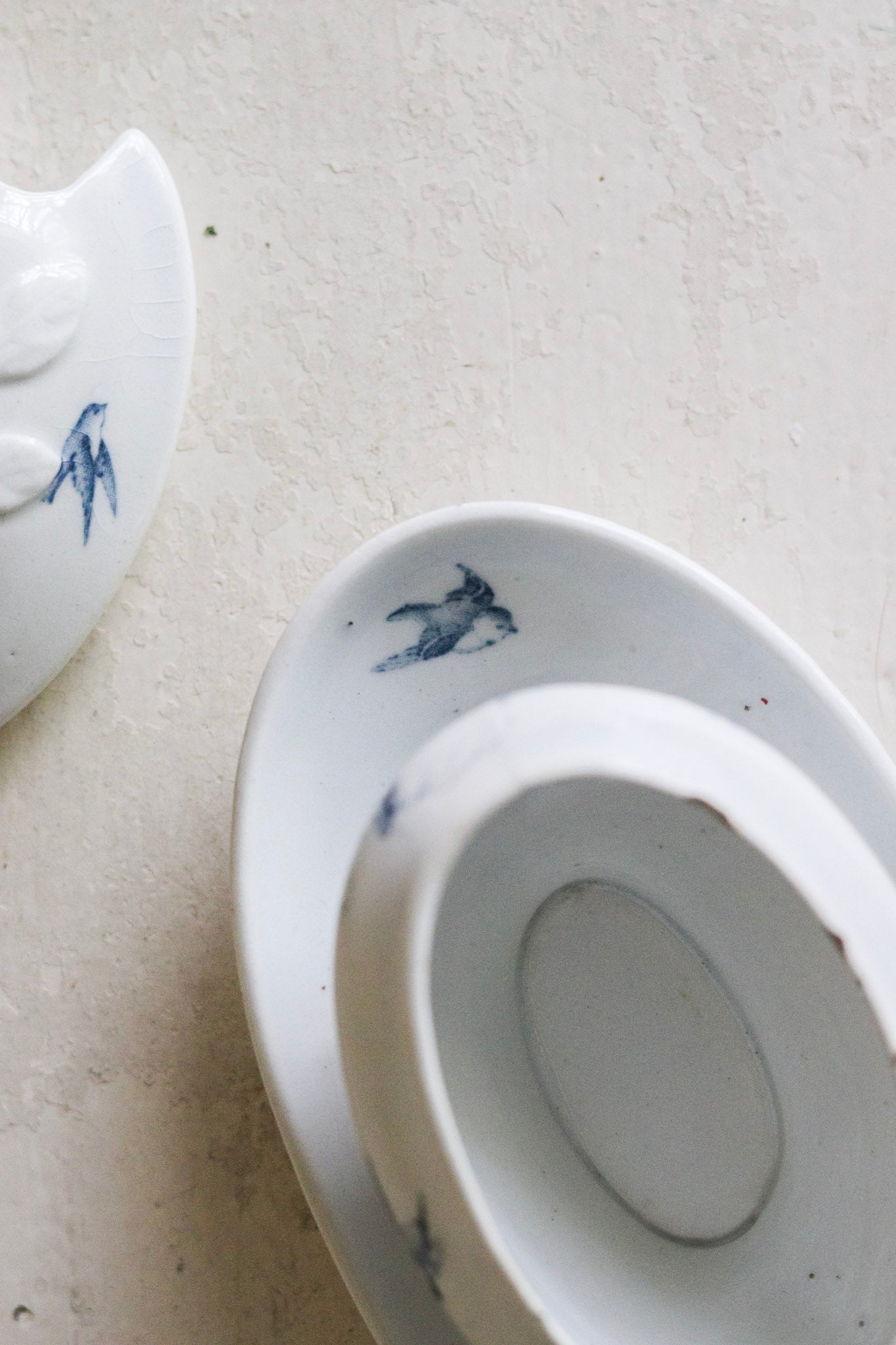 Antique French Dînette Set Transferware Saucier No. 1