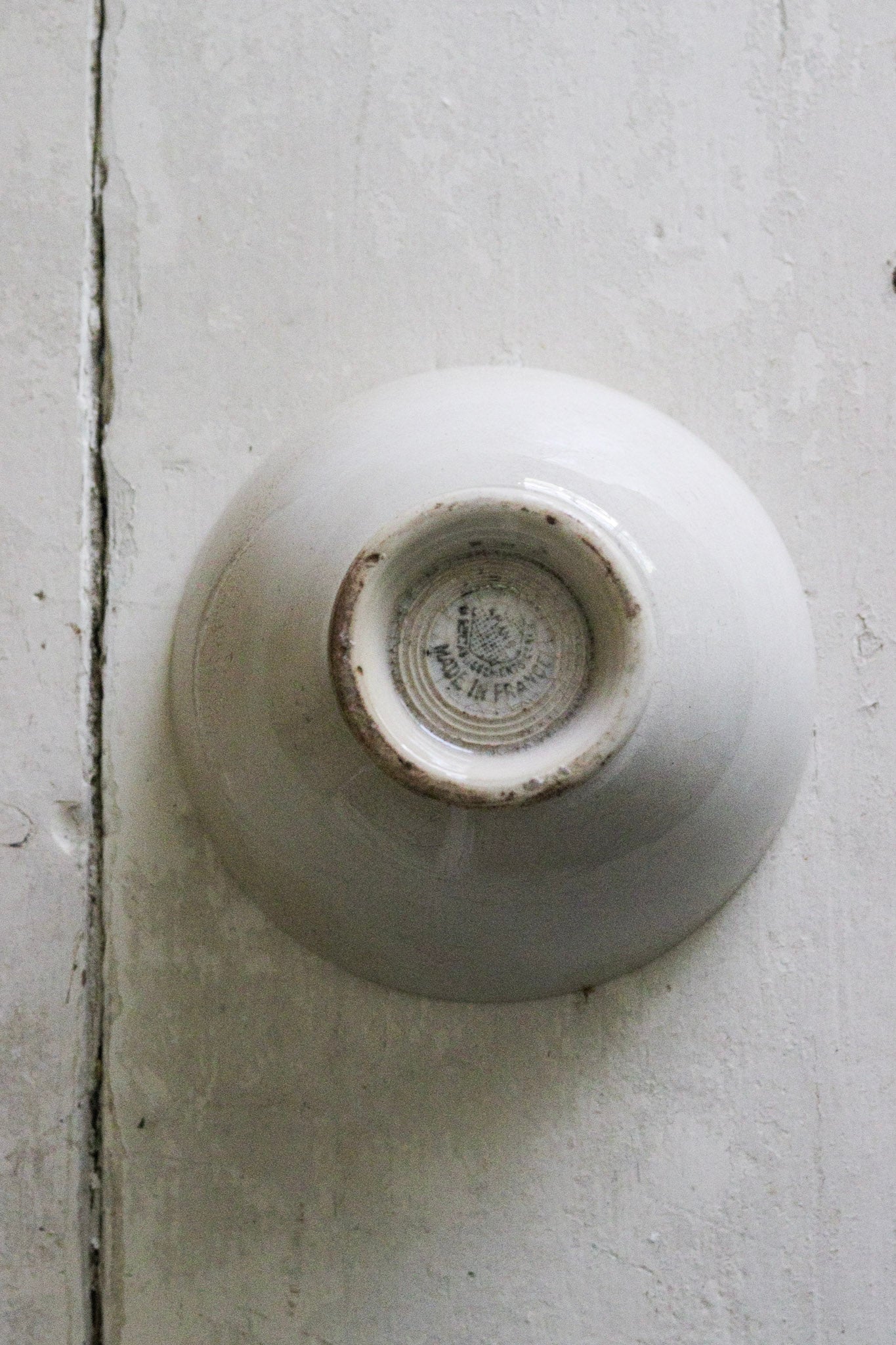 Antique French Ironstone Café Bowl