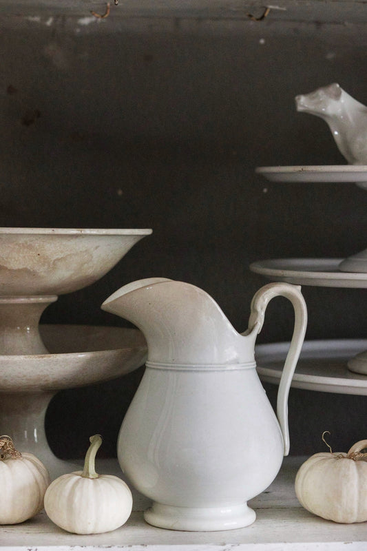 Antique French Ironstone Pitcher