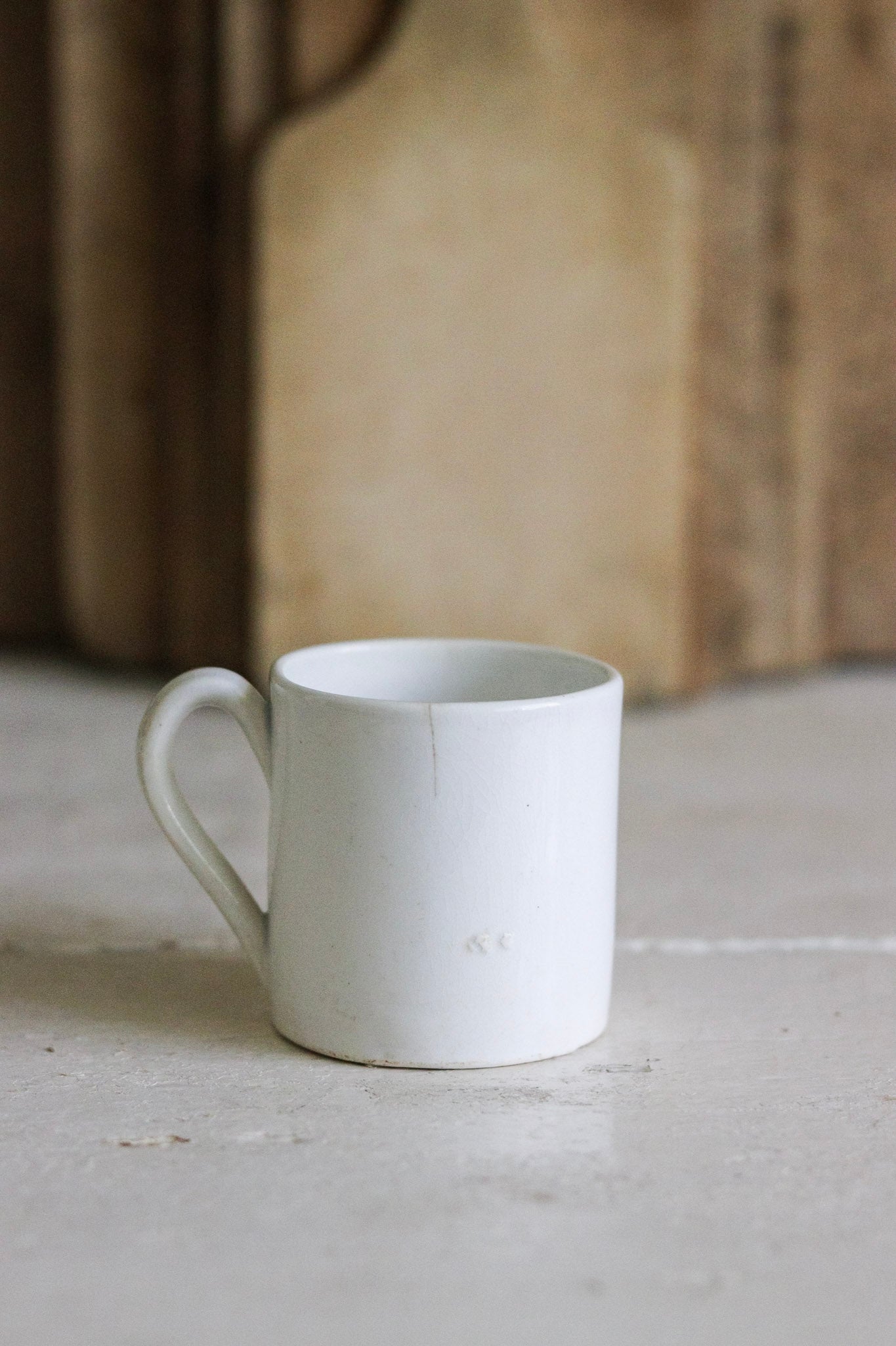 Antique French Ironstone Espresso Cup