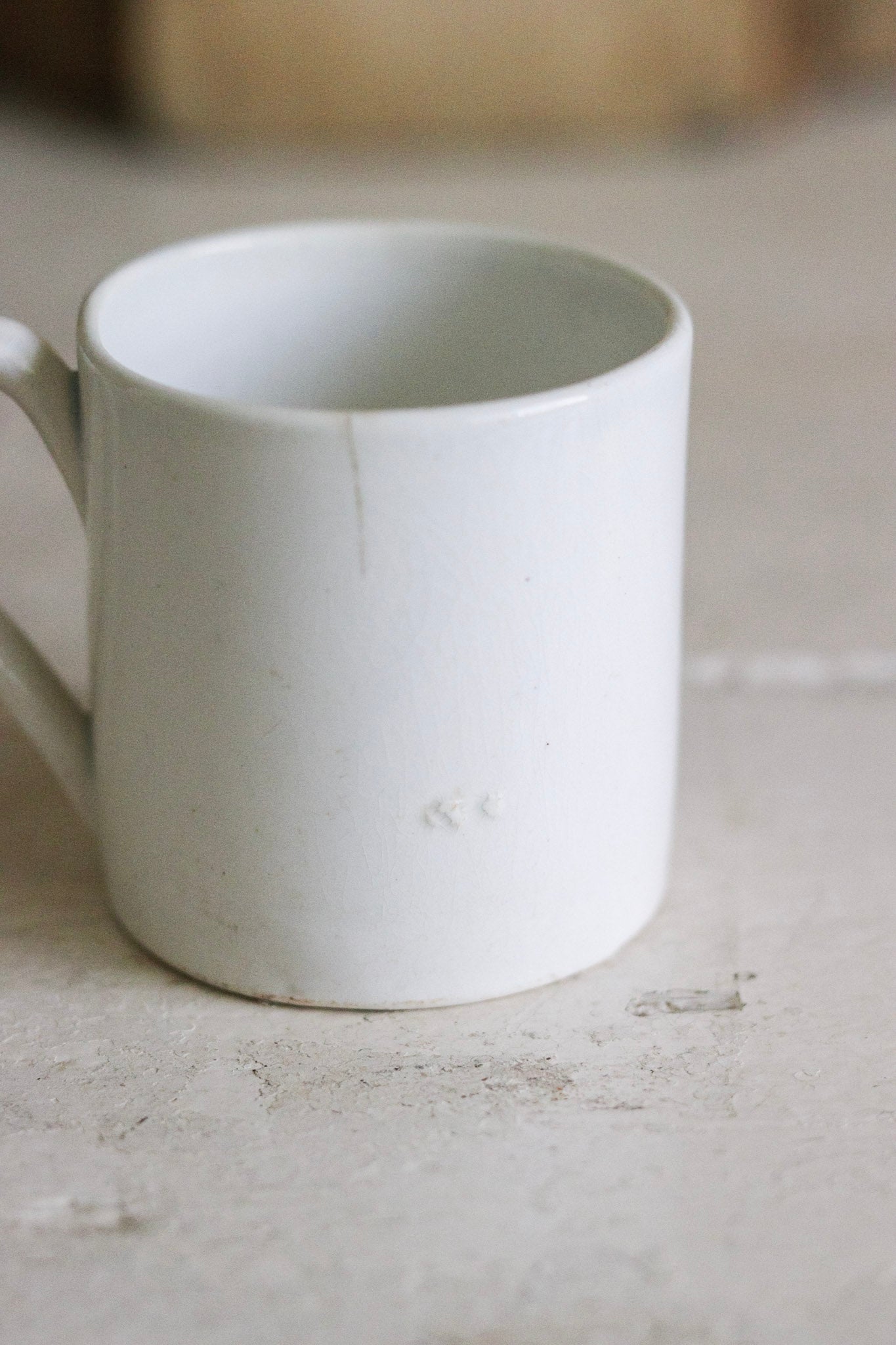 Antique French Ironstone Espresso Cup