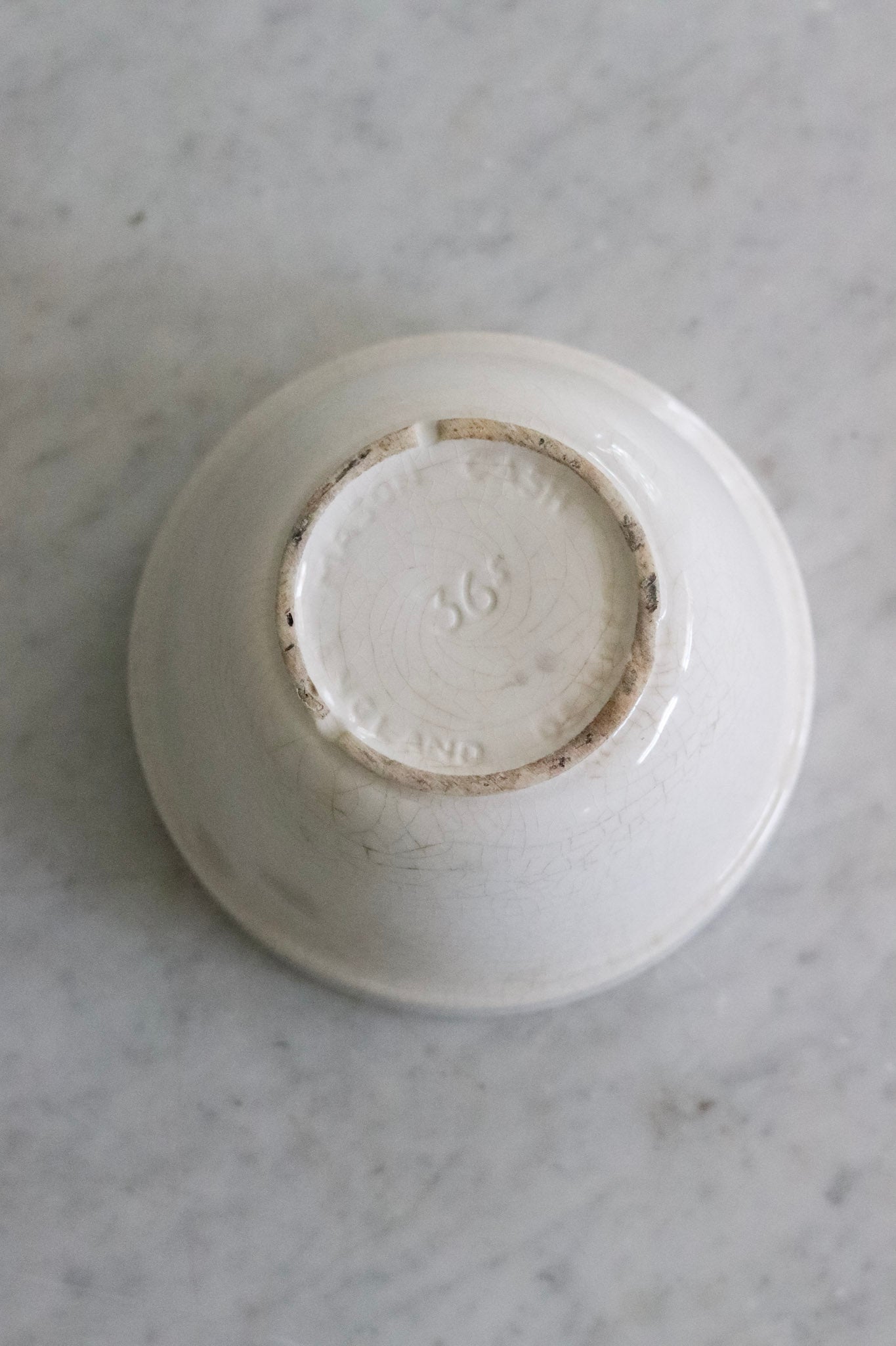 Stained Vintage English Pudding Bowl