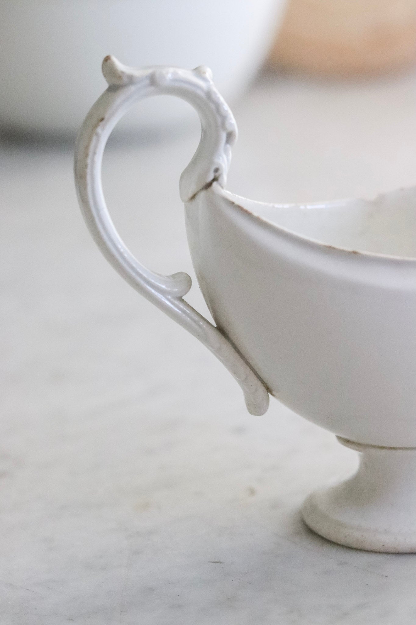 Antique French Ironstone Sauciér