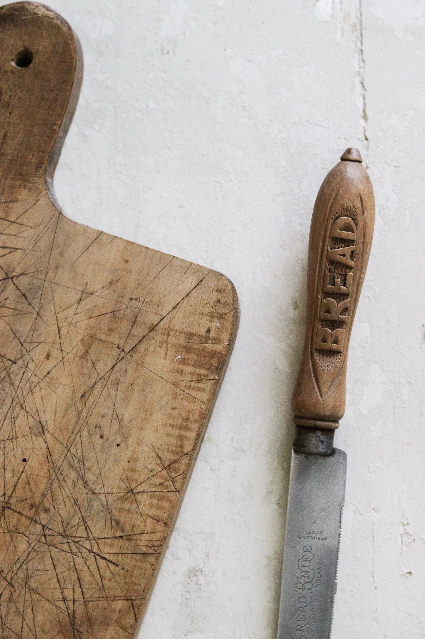 English Carved Bread Knife