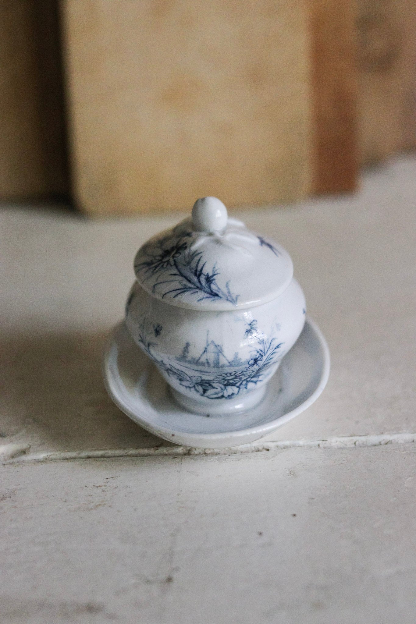 Antique French Dînette Set Transferware Saucier No. 1
