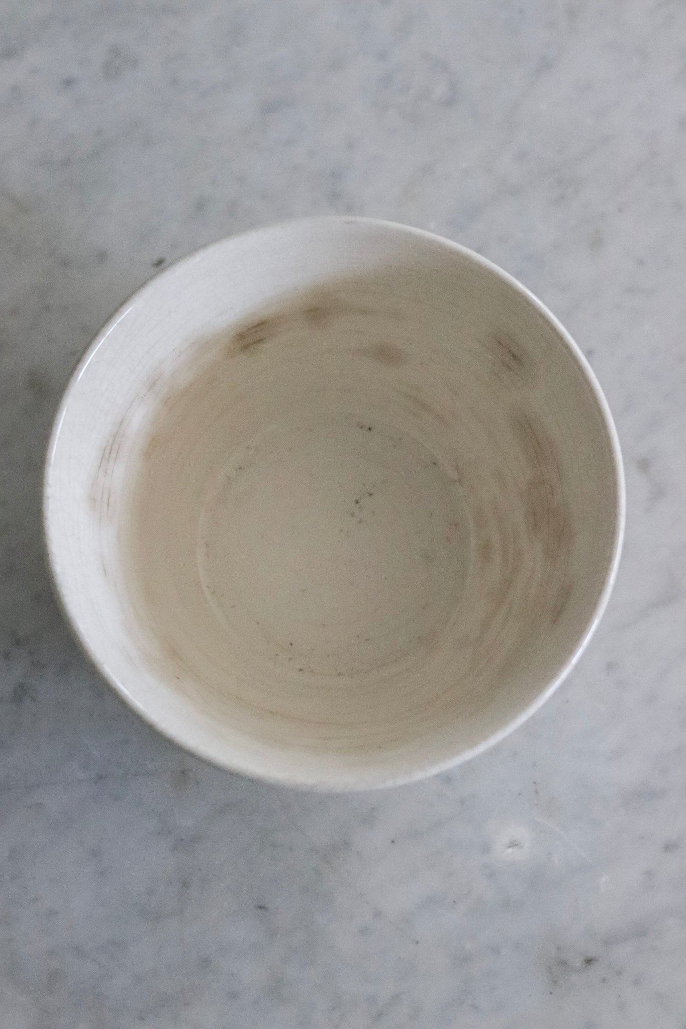 Stained Vintage English Pudding Bowl