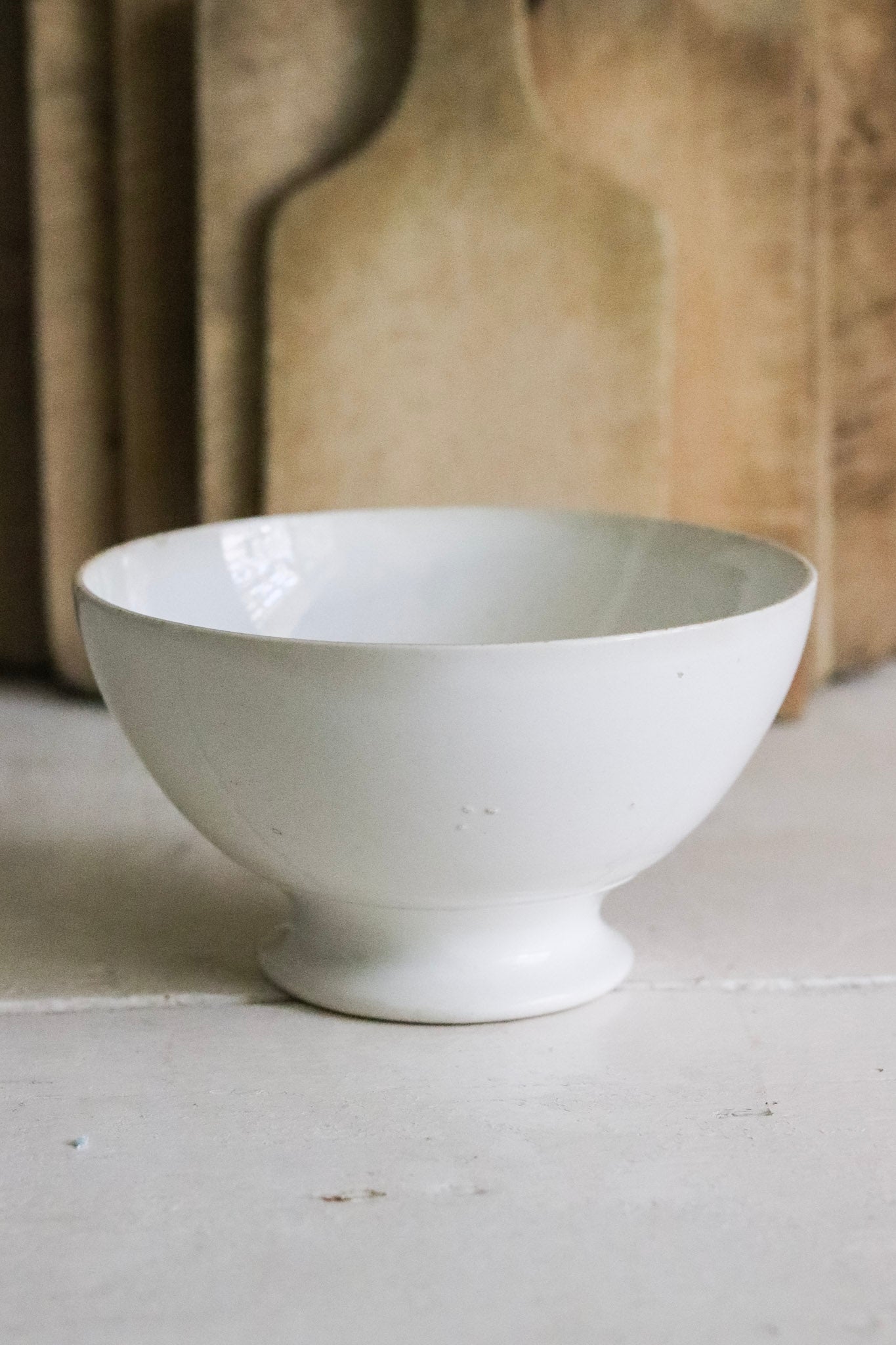 Antique French Ironstone Café Bowl