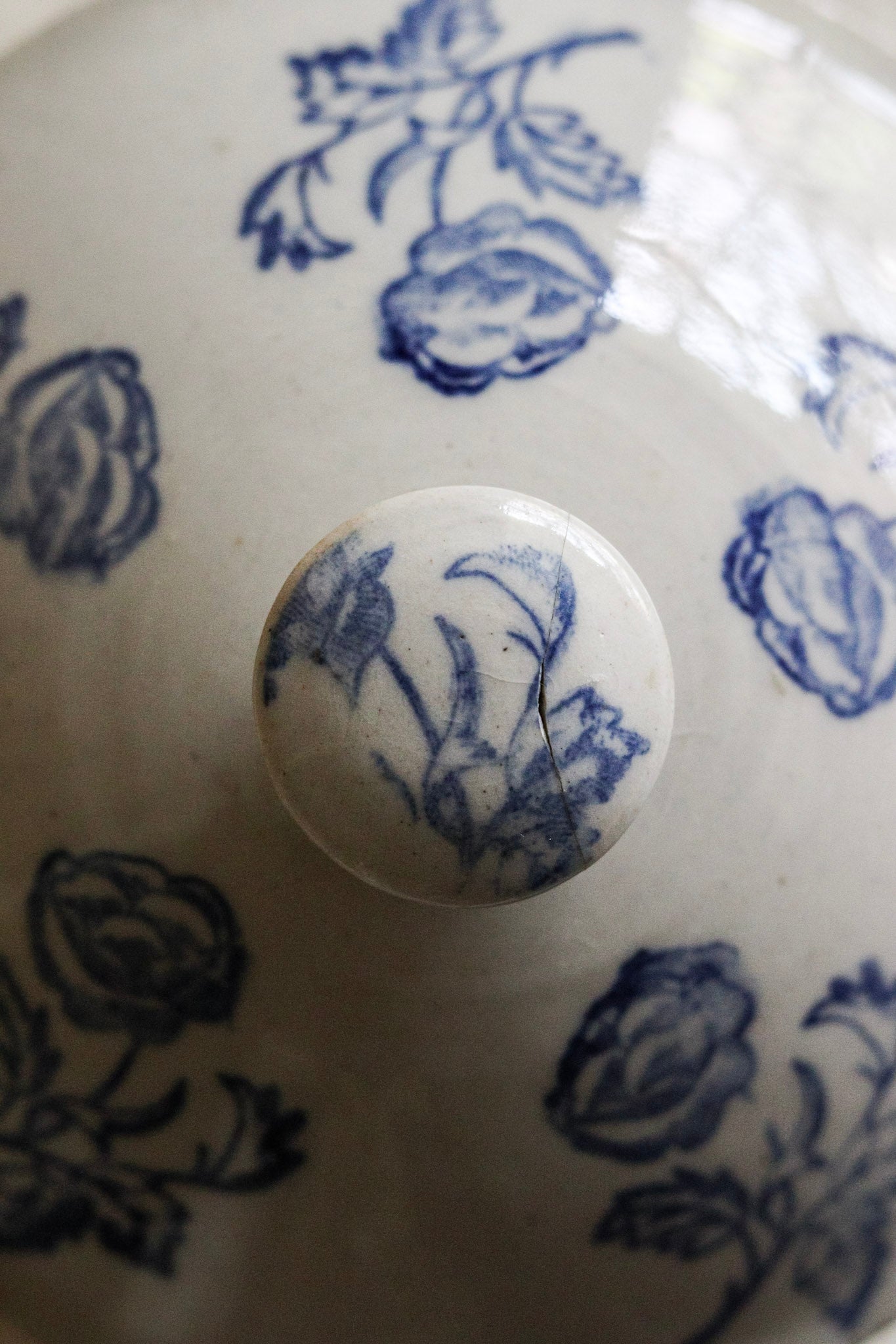 Petite Vintage French Saint Uze Tureen with Roses