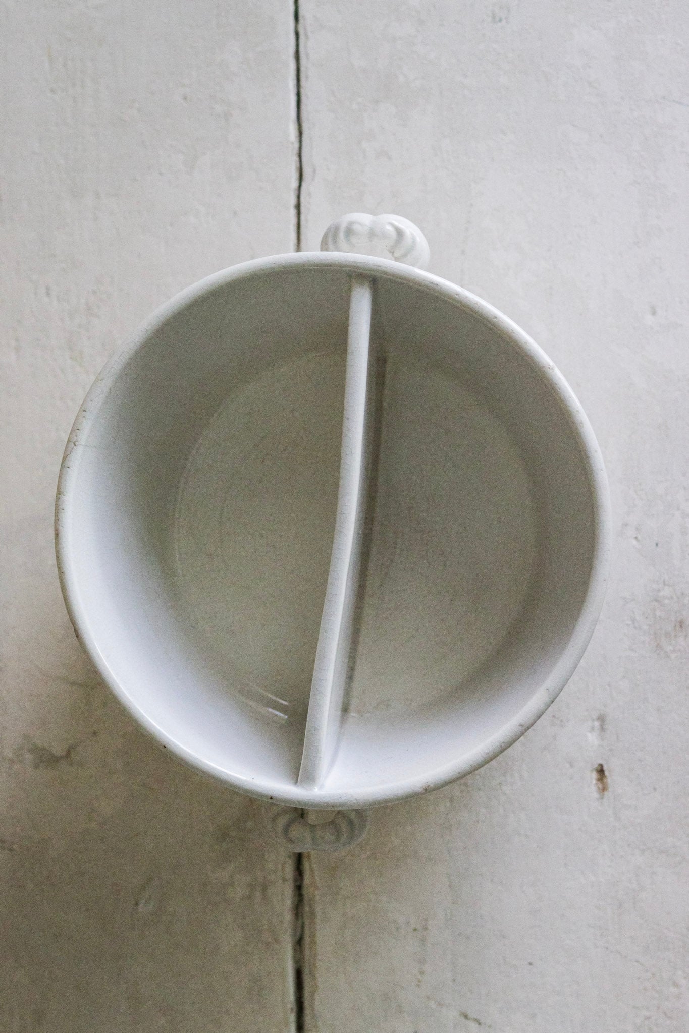 Antique French Ironstone Divided Basin