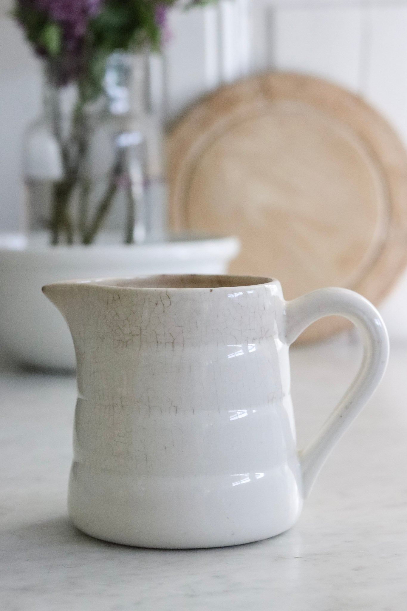 Vintage French Banded Pitcher