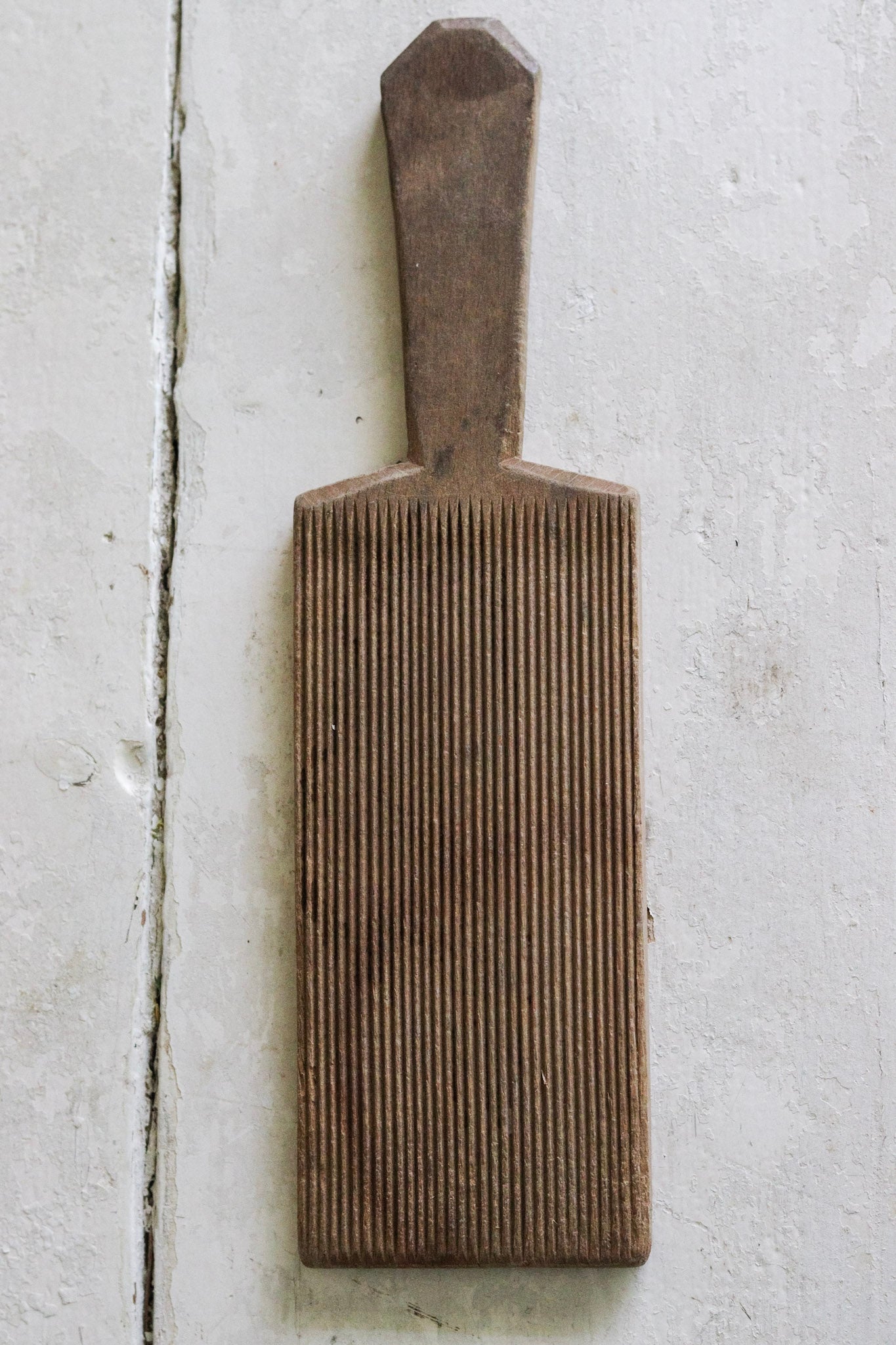 Large Vintage English Wooden Butter Pat
