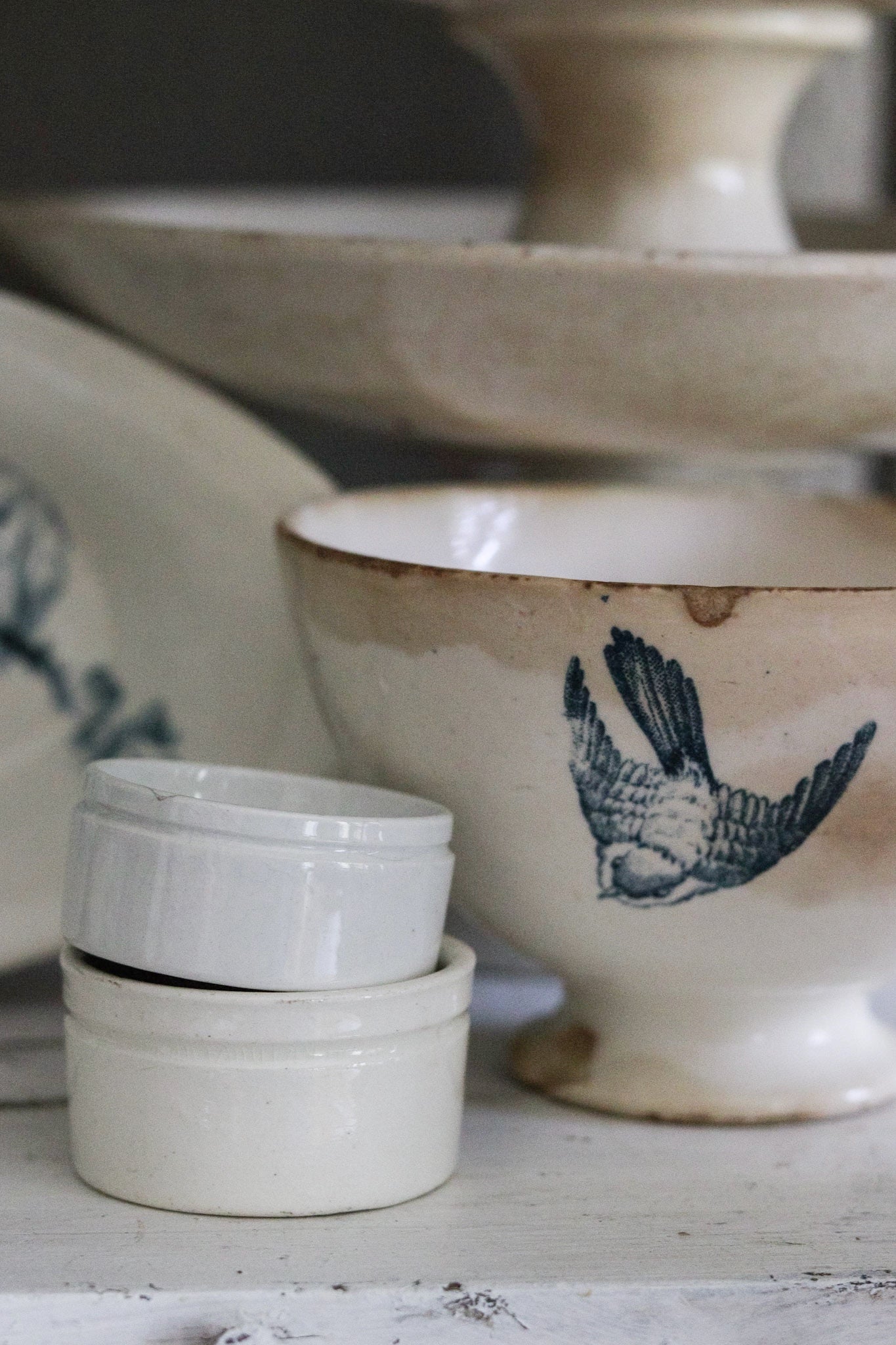 Petite Vintage French Pots - Set of Two
