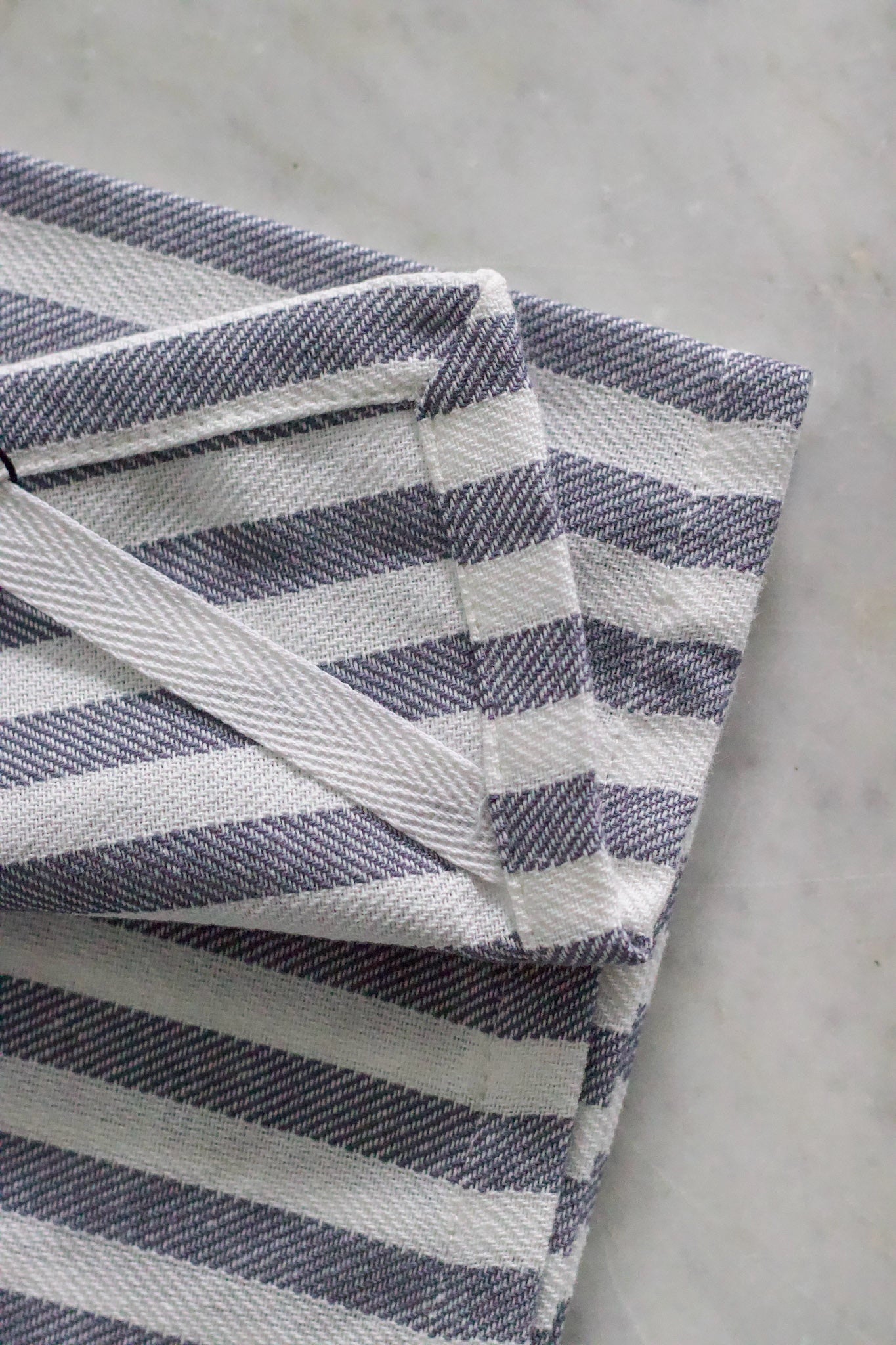 Blue French Striped Tea Towel