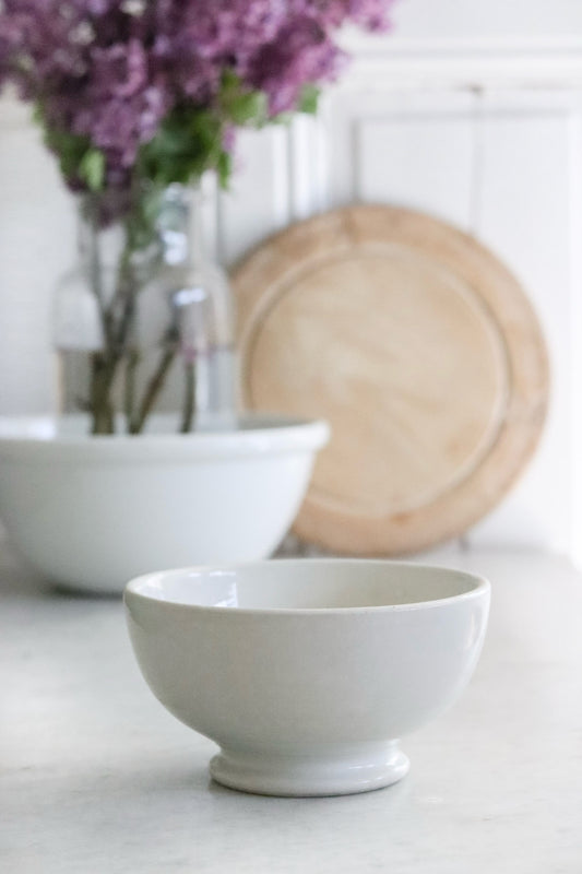 Antique Ironstone Footed Bowl