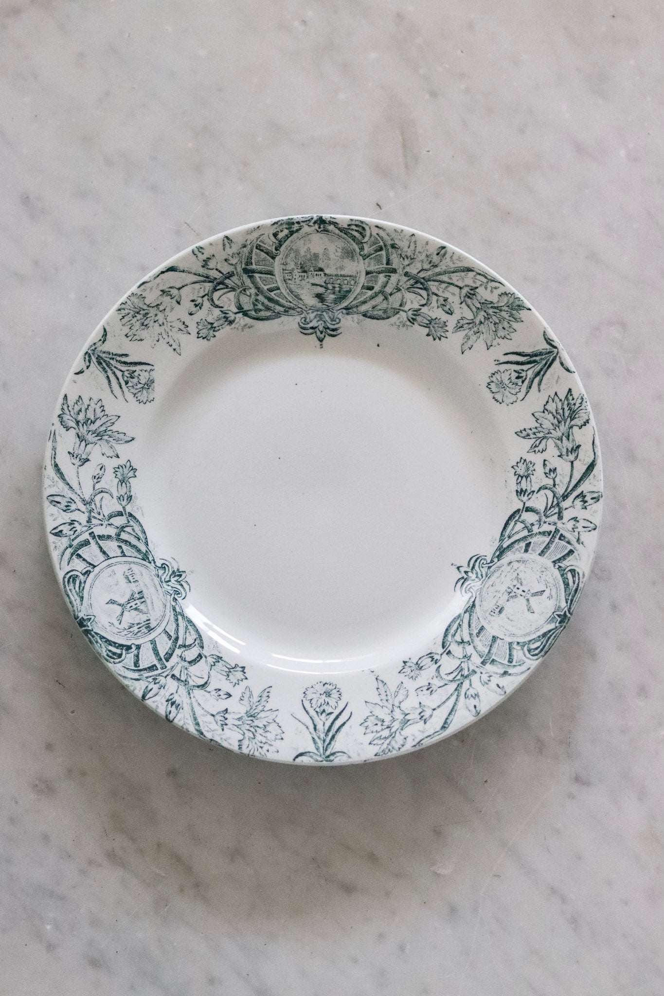 Antique French Transferware Plate