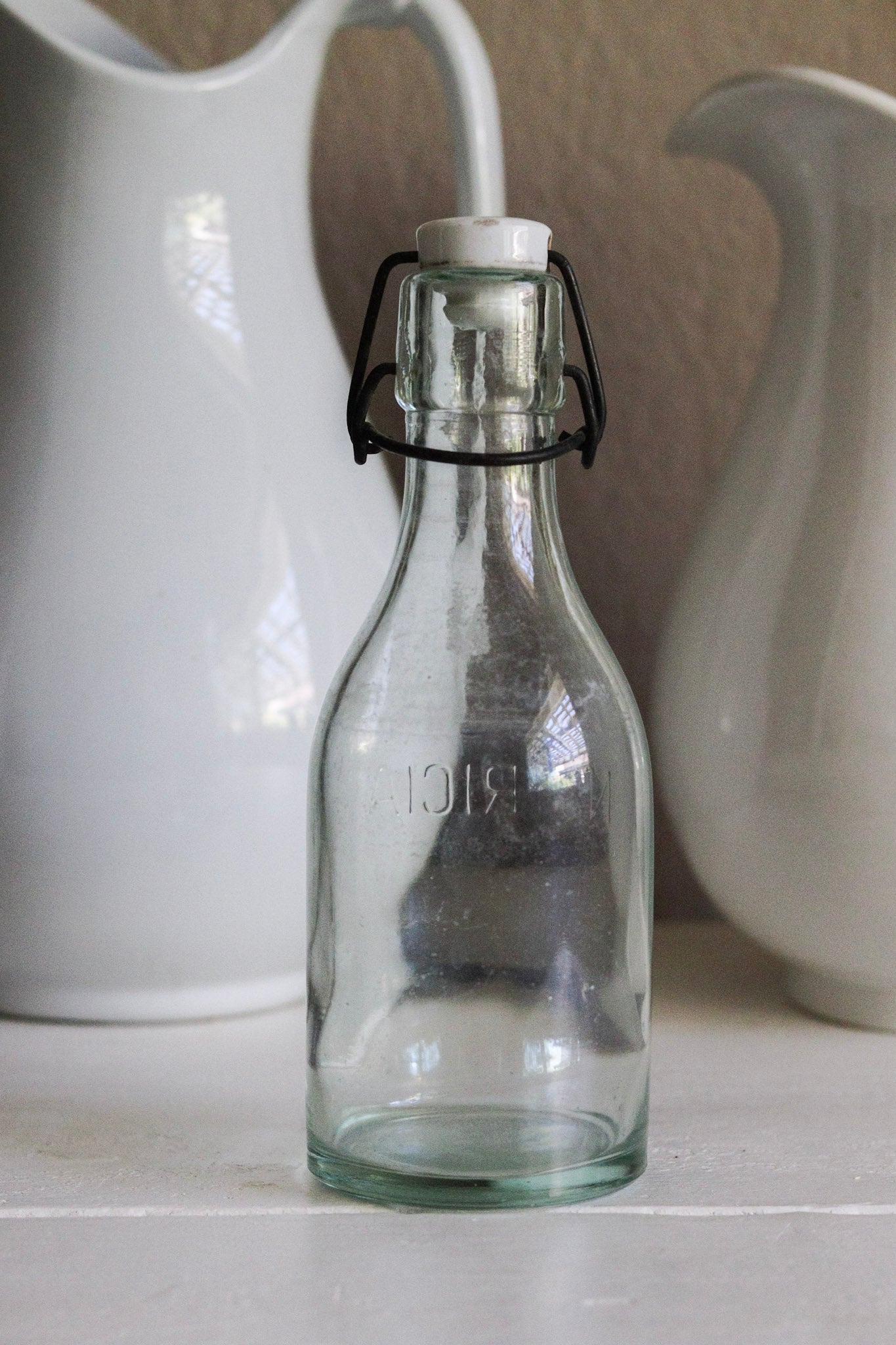 Vintage Bottle with Porcelain Top