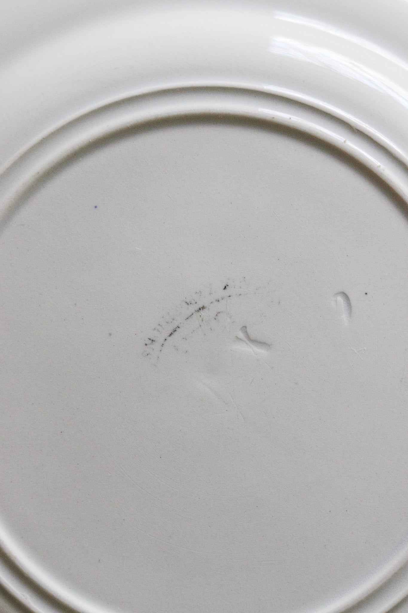 Antique French Transferware Plate - Saint Geneviève and Sheep