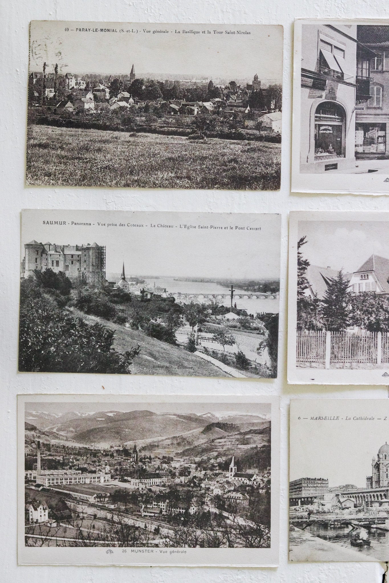 Six Vintage French Postcards - No.1