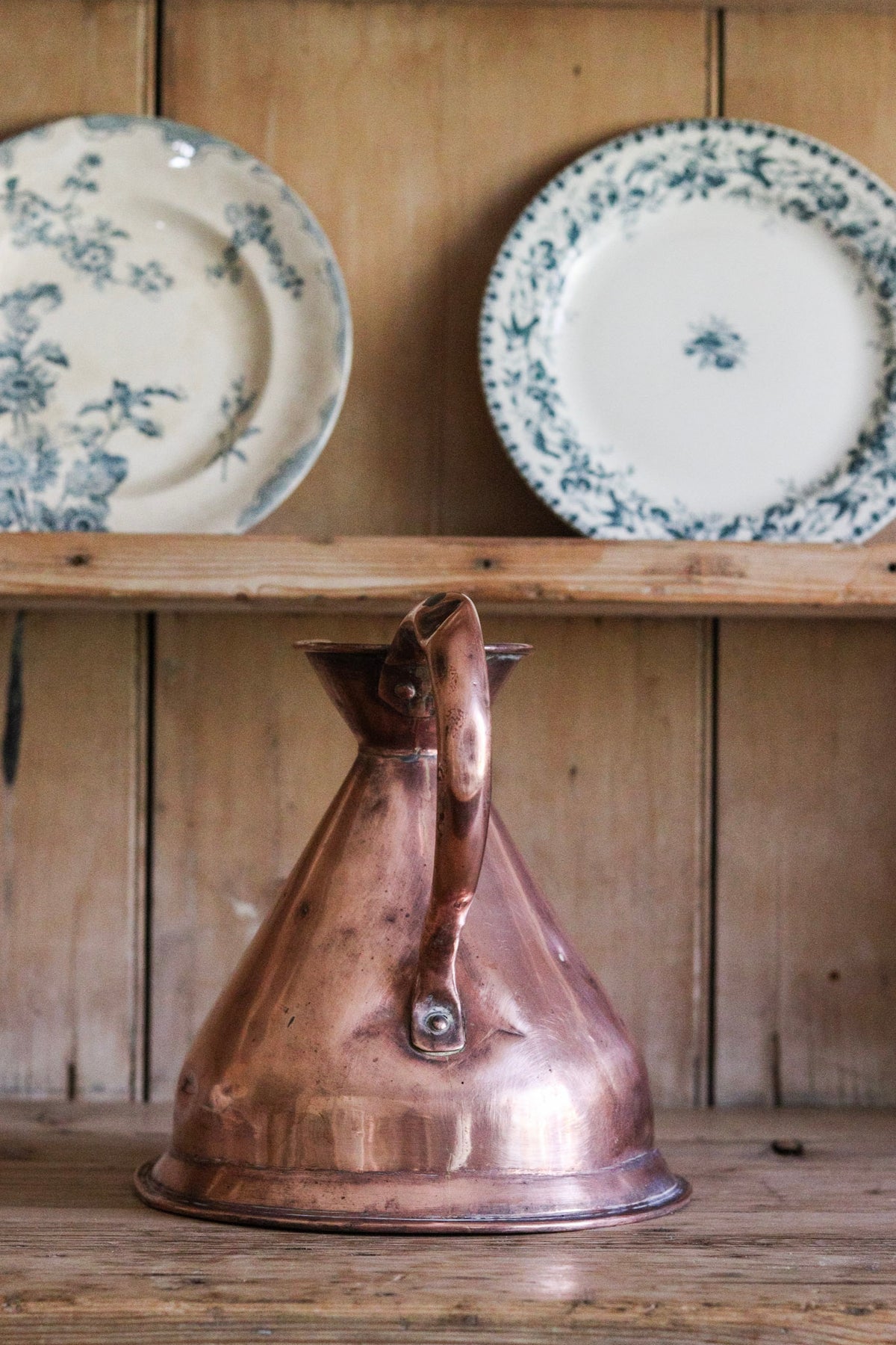 Antique English Copper Half Gallon Measuring Jug