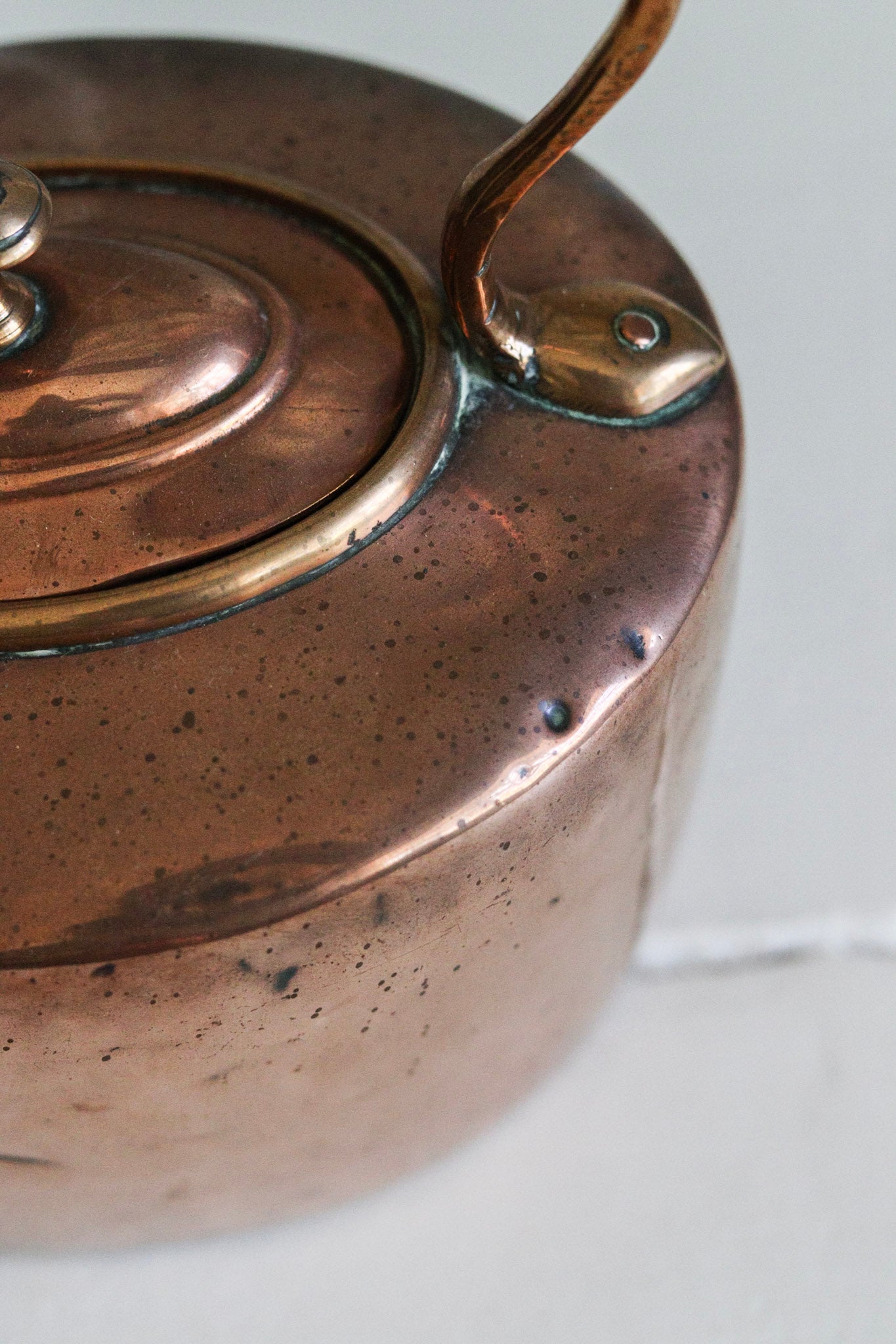 Petite Antique English Copper Kettle
