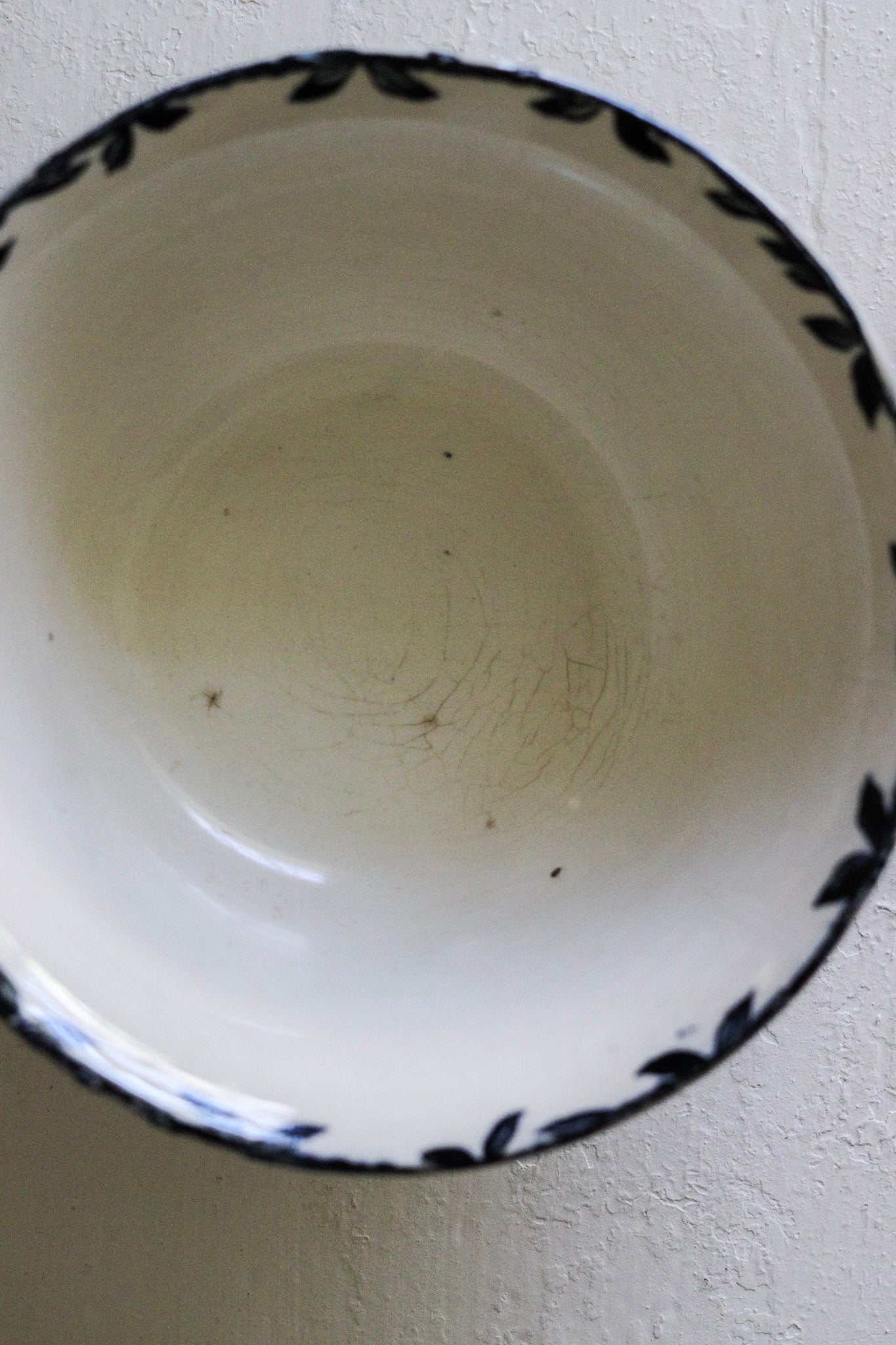 Antique French Transferware Bowl with Birds