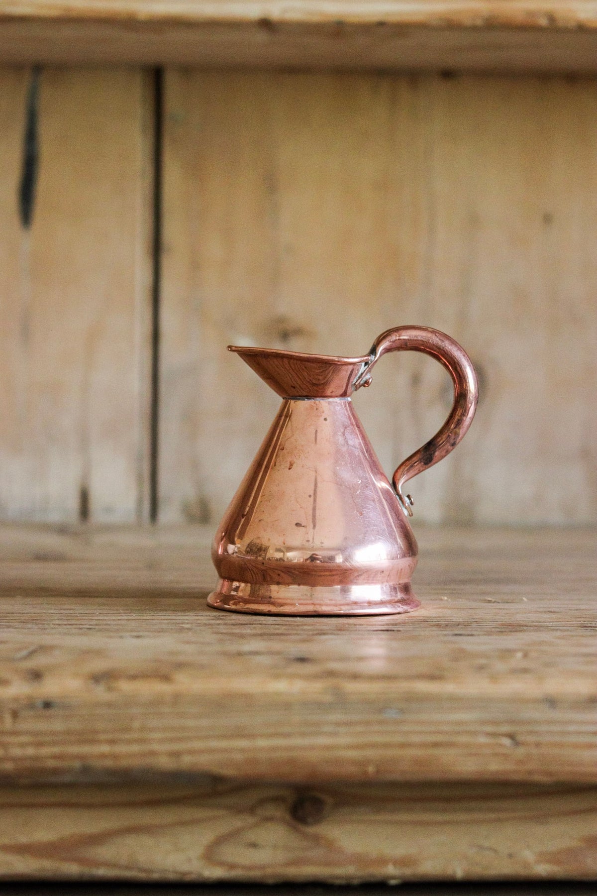 Antique English Copper Gill Measuring Jug