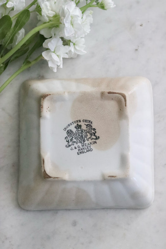 Antique Ironstone Ladyfinger Bowl