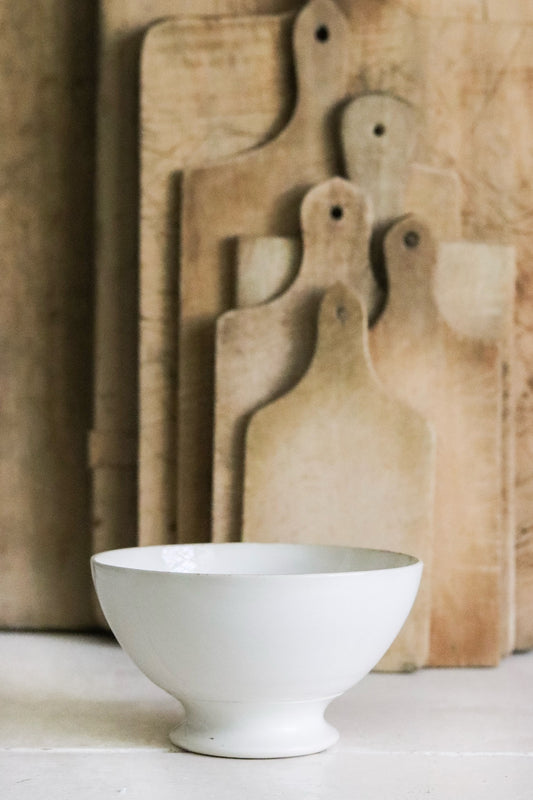 Antique French Ironstone Café Bowl