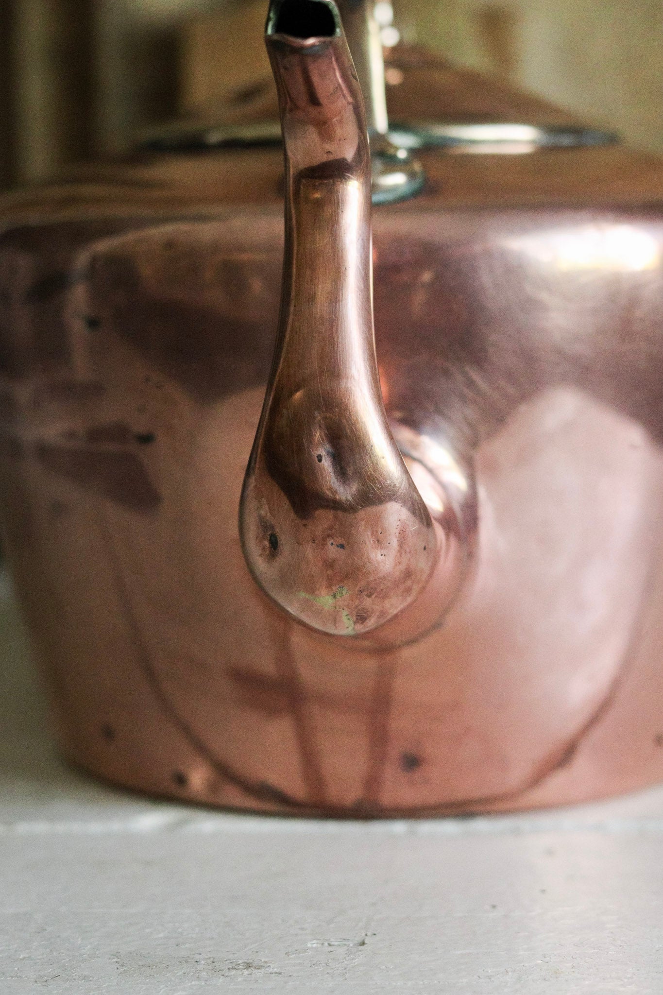 Large Antique English Copper Kettle