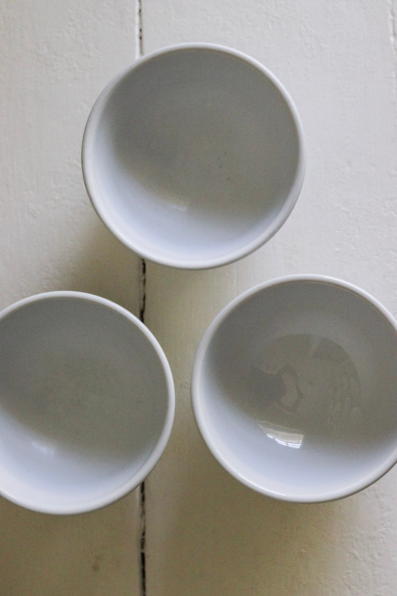 Vintage French Cafe Bowls - Set of Three