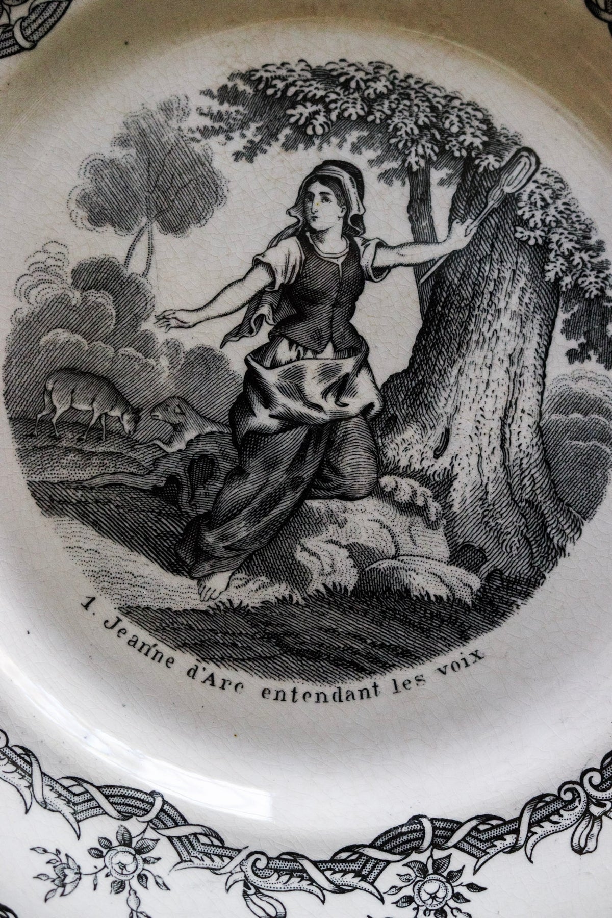 Antique French Transferware Plate
