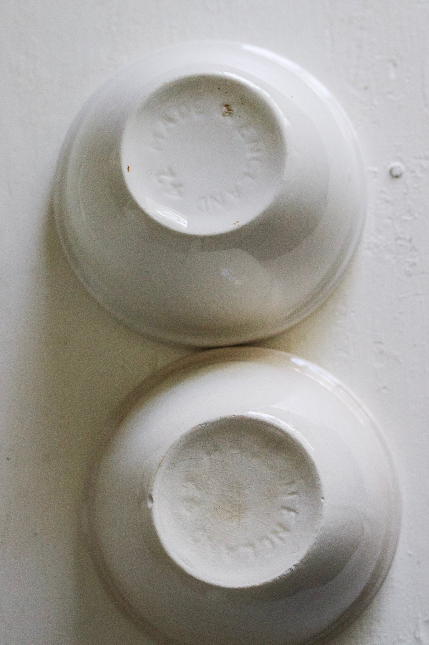 Pair of Vintage English Pudding Bowls No.4