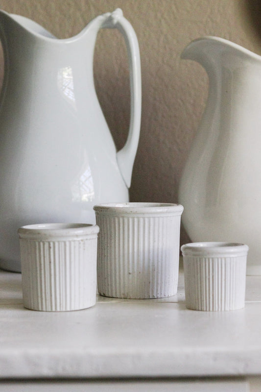Antique English Maling Pots - Set of Three