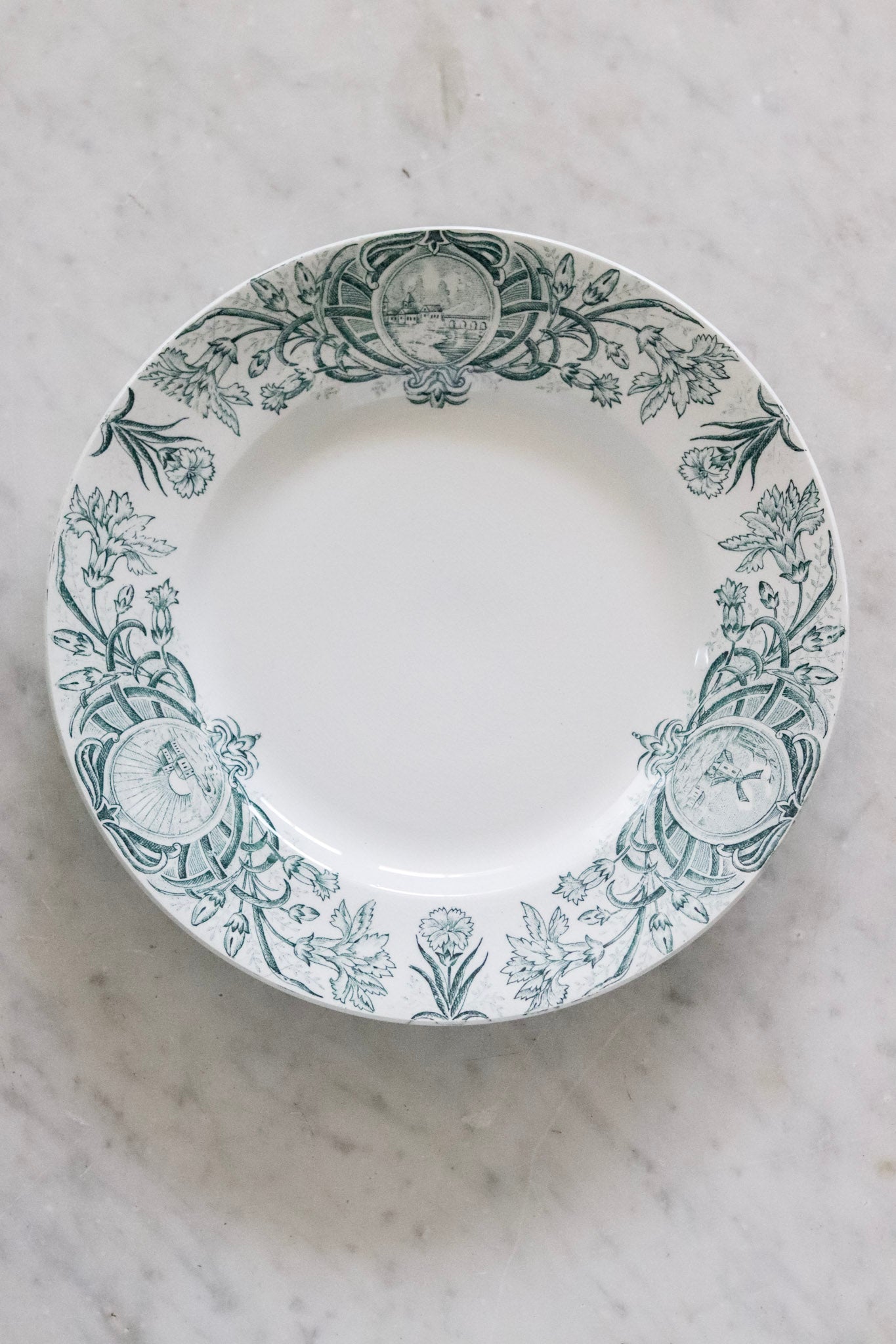 Antique French Transferware Plate