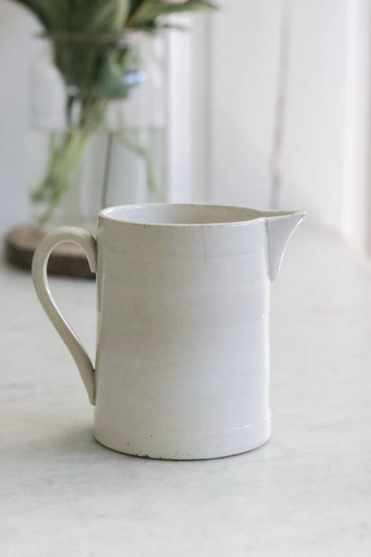 Antique French Banded Pitcher