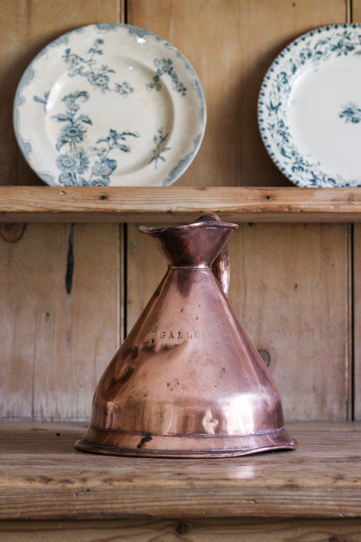 Antique English Copper Half Gallon Measuring Jug