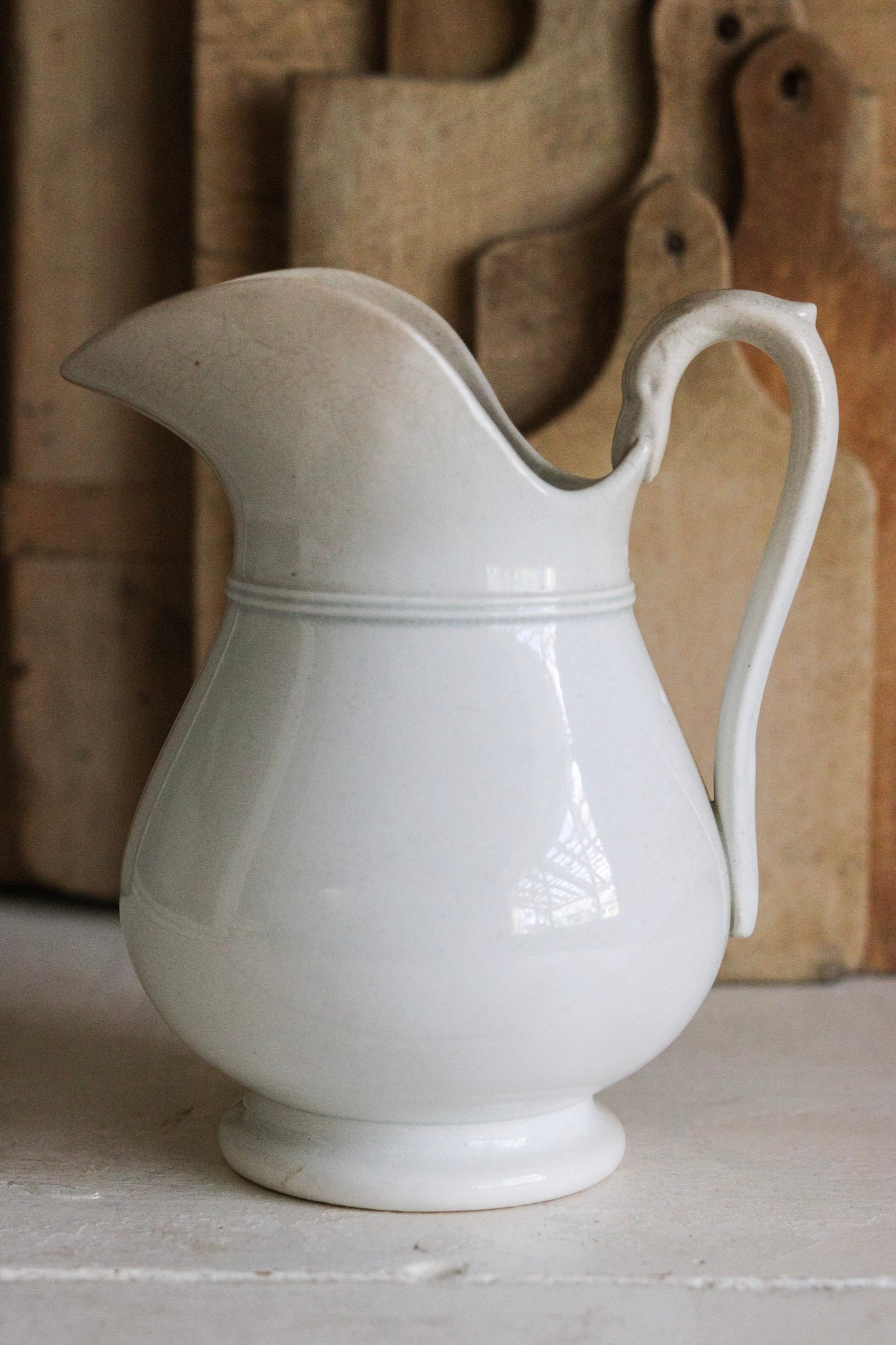 Antique French Ironstone Pitcher