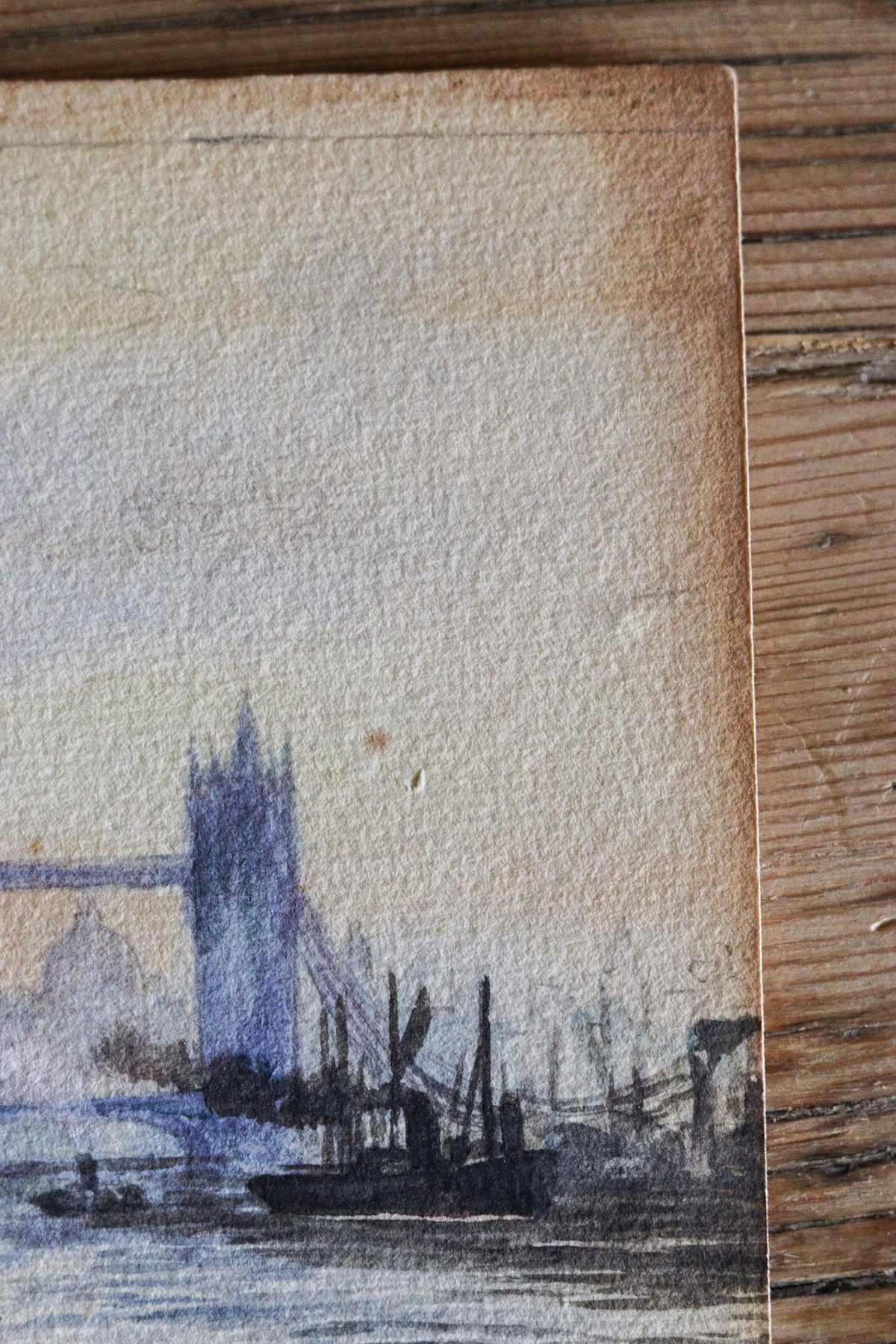 Tower Bridge at Dusk Watercolor Painting