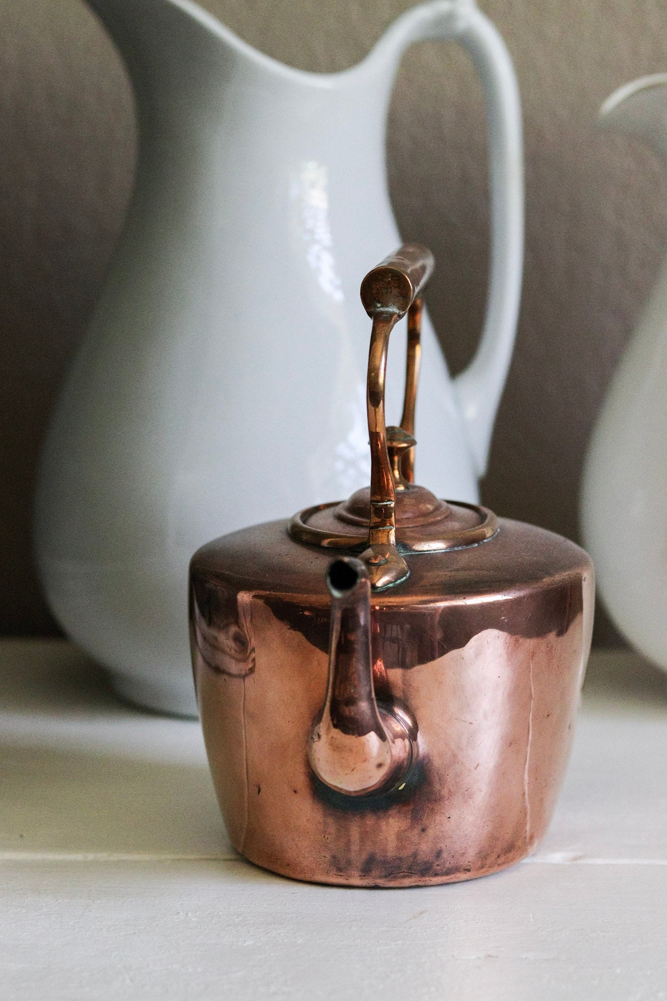 Petite Antique English Copper Kettle