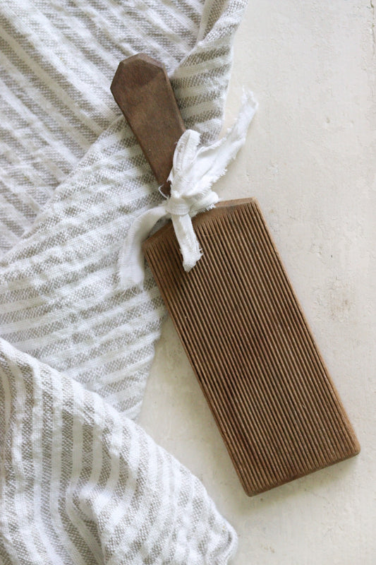 Large Vintage English Wooden Butter Pat