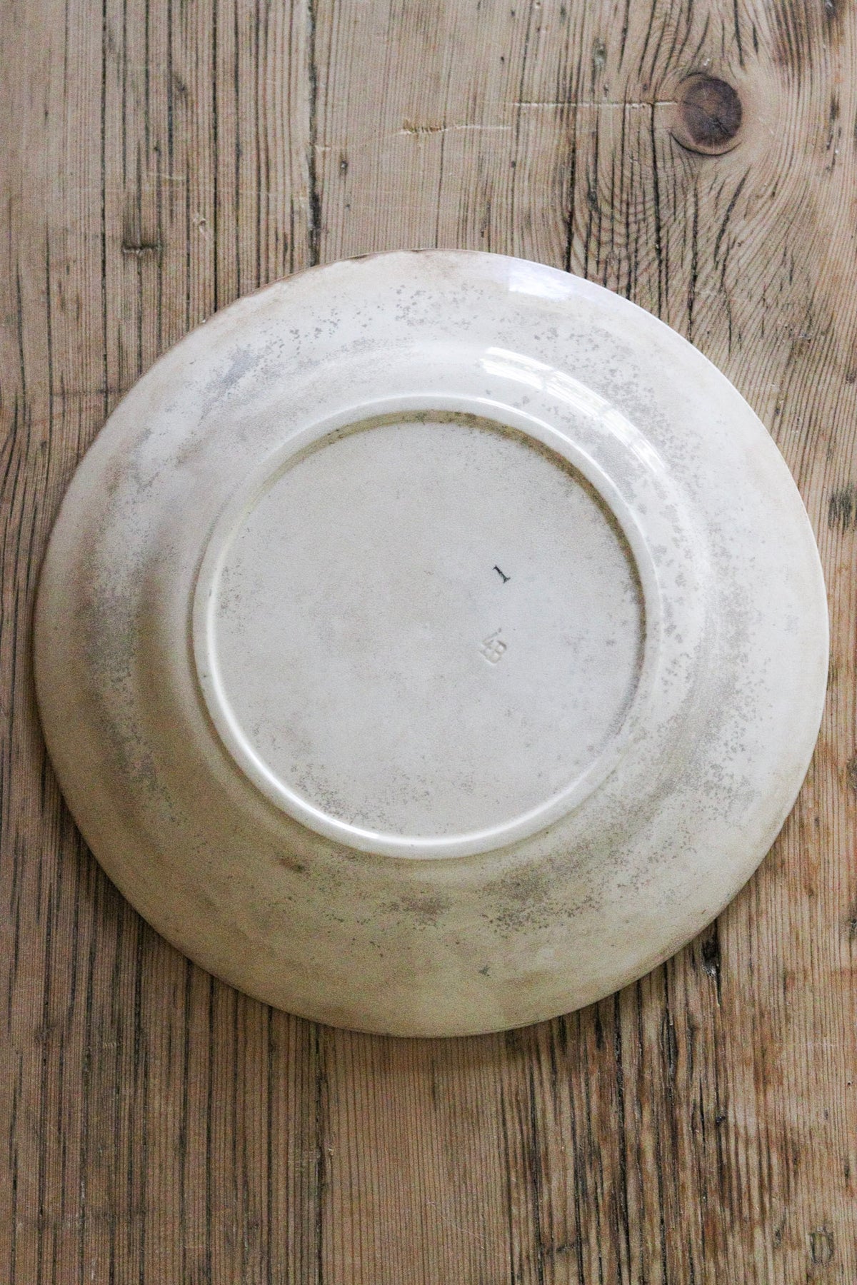 Antique French Transferware Plate with Blackberries