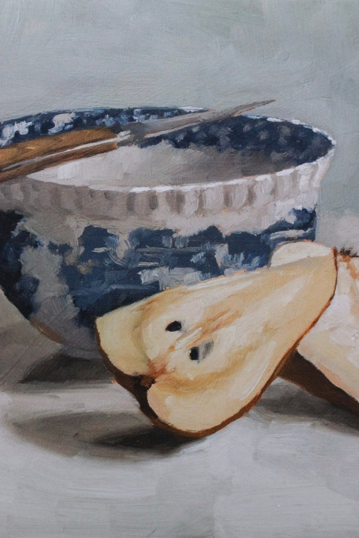 Bosc Pears And Transferware Bowl Print